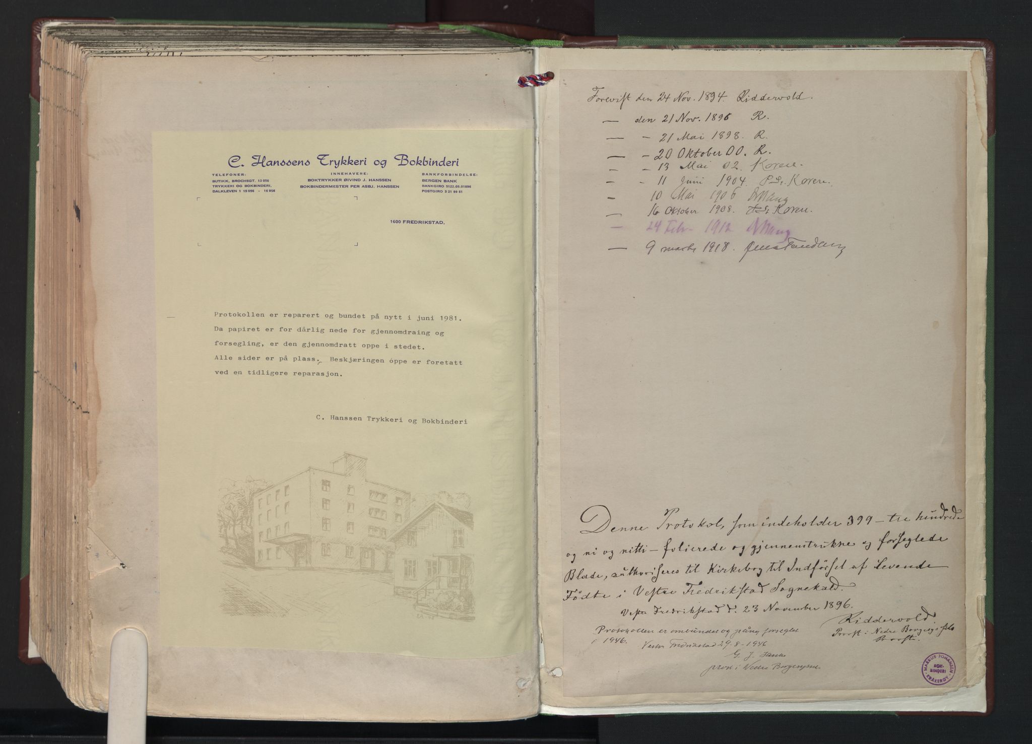 Fredrikstad domkirkes prestekontor Kirkebøker, SAO/A-10906/F/Fa/L0006: Parish register (official) no. I 6, 1894-1914