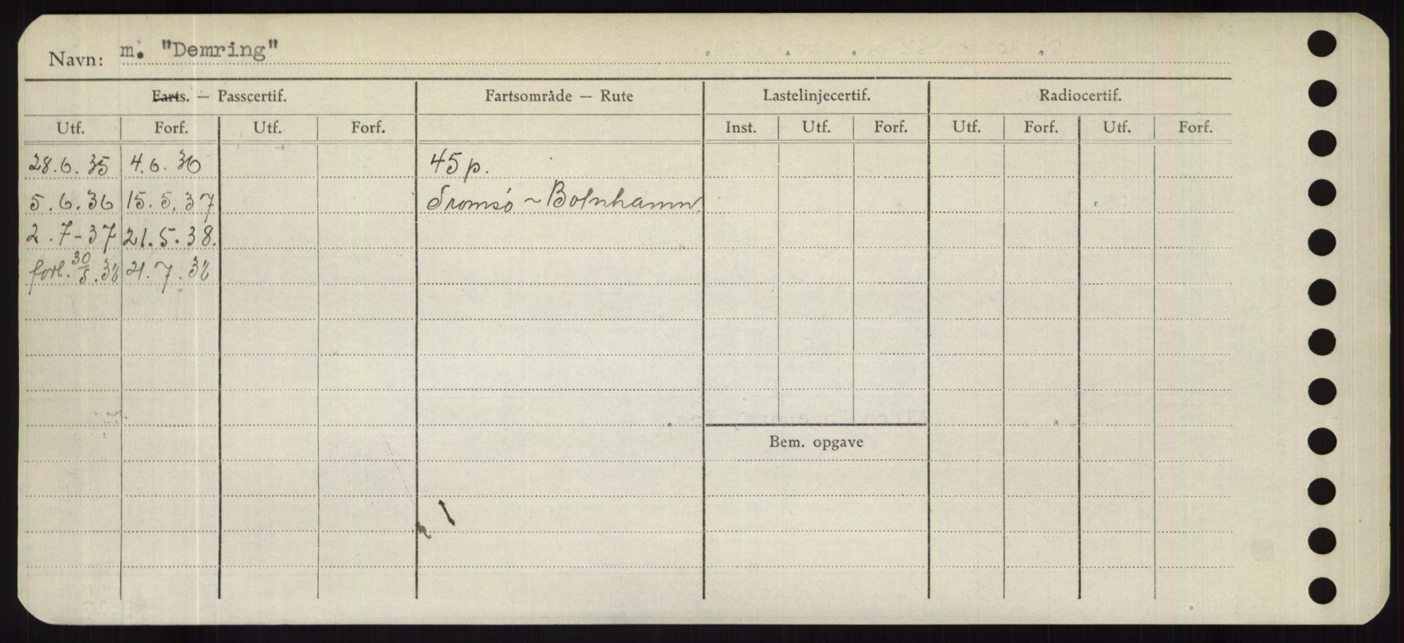 Sjøfartsdirektoratet med forløpere, Skipsmålingen, AV/RA-S-1627/H/Hd/L0008: Fartøy, C-D, p. 450