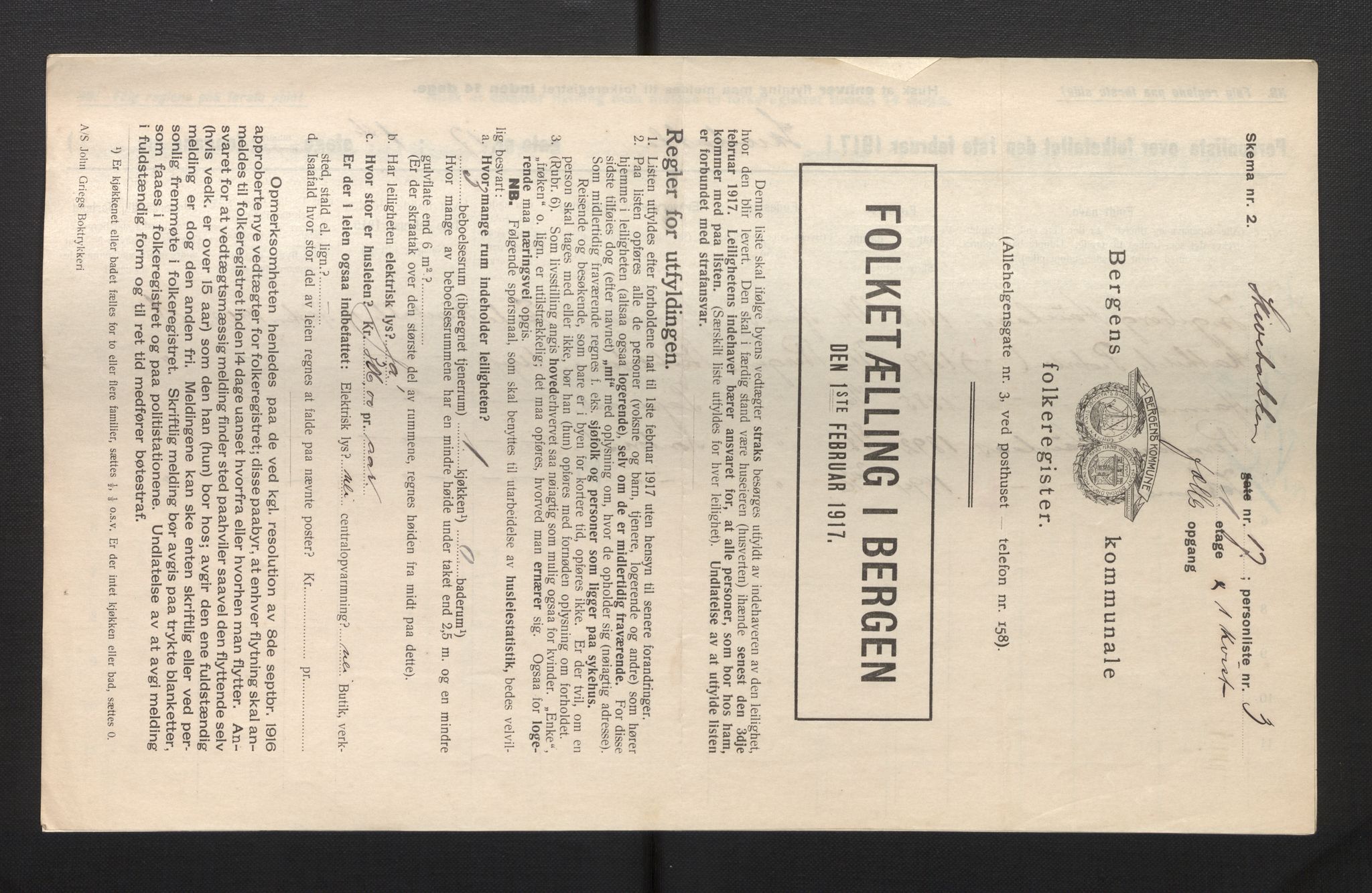 SAB, Municipal Census 1917 for Bergen, 1917, p. 34728