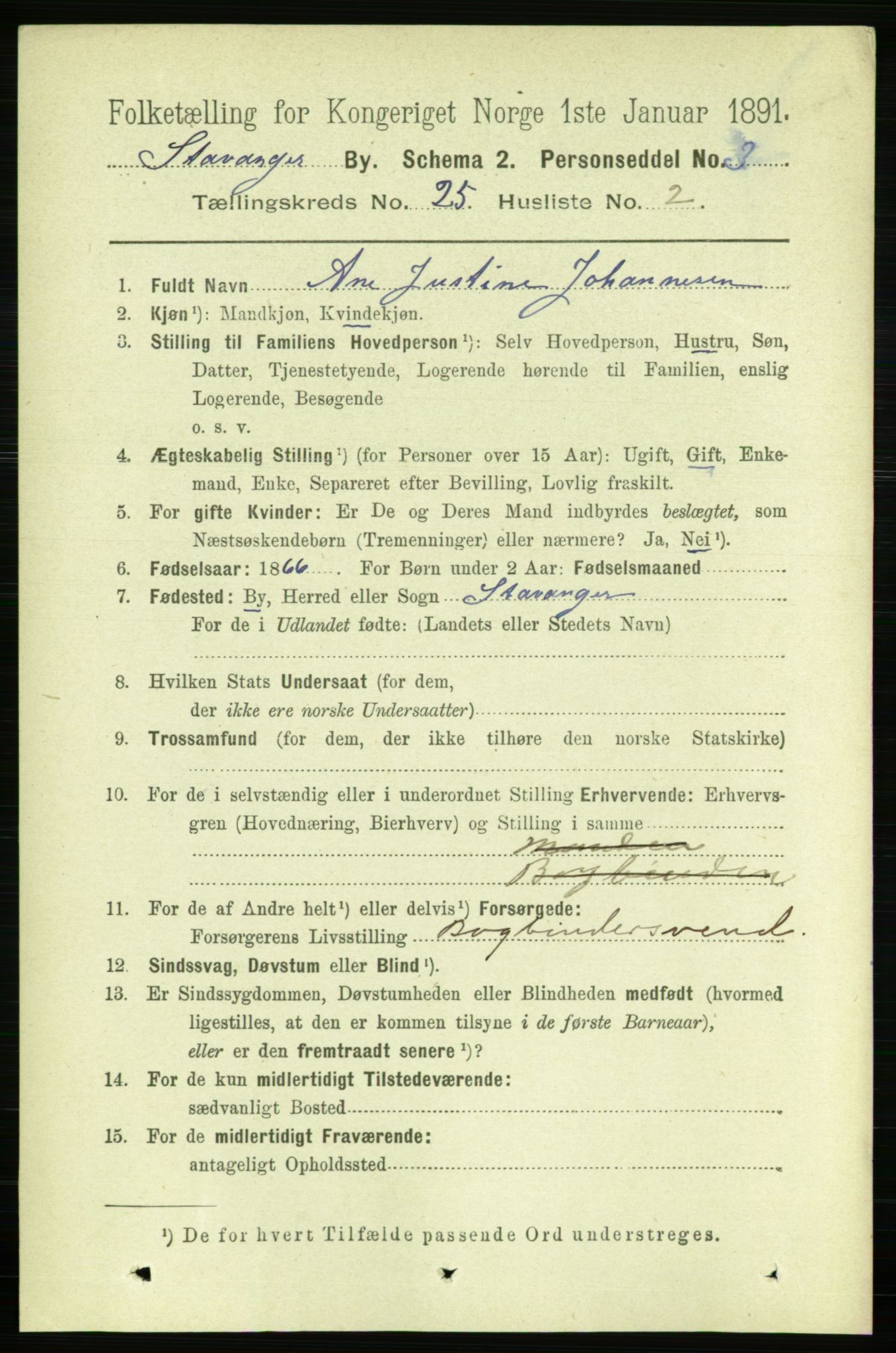 RA, 1891 census for 1103 Stavanger, 1891, p. 27749