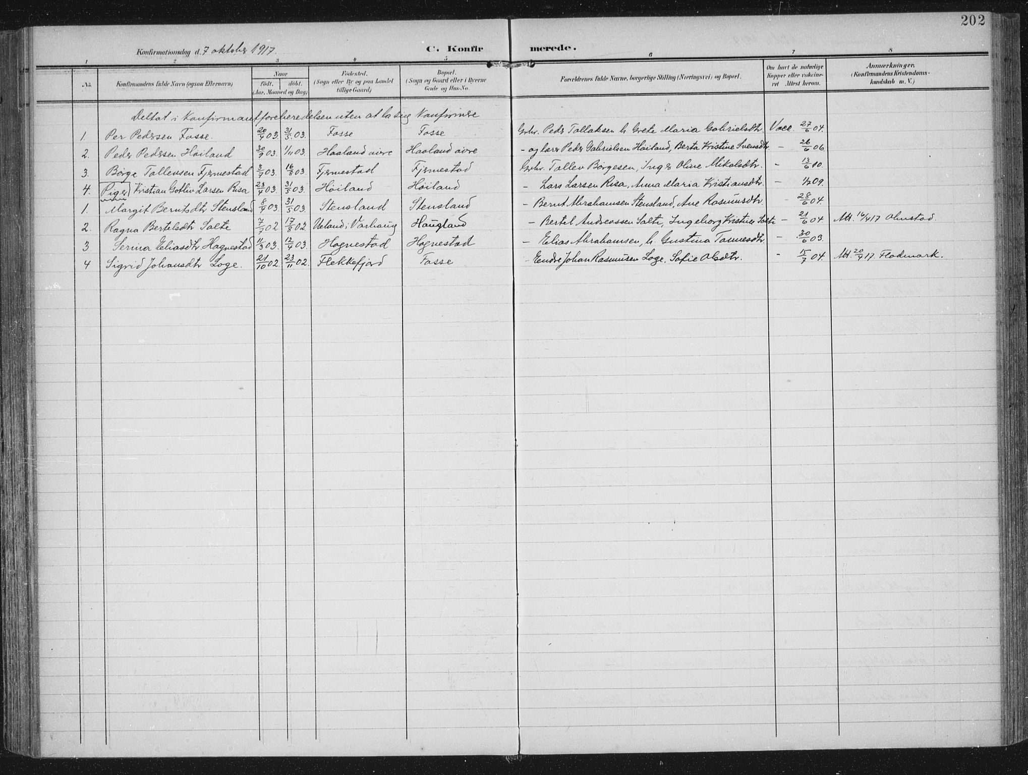 Lye sokneprestkontor, AV/SAST-A-101794/002/A/L0001: Parish register (official) no. A 12, 1904-1920, p. 202