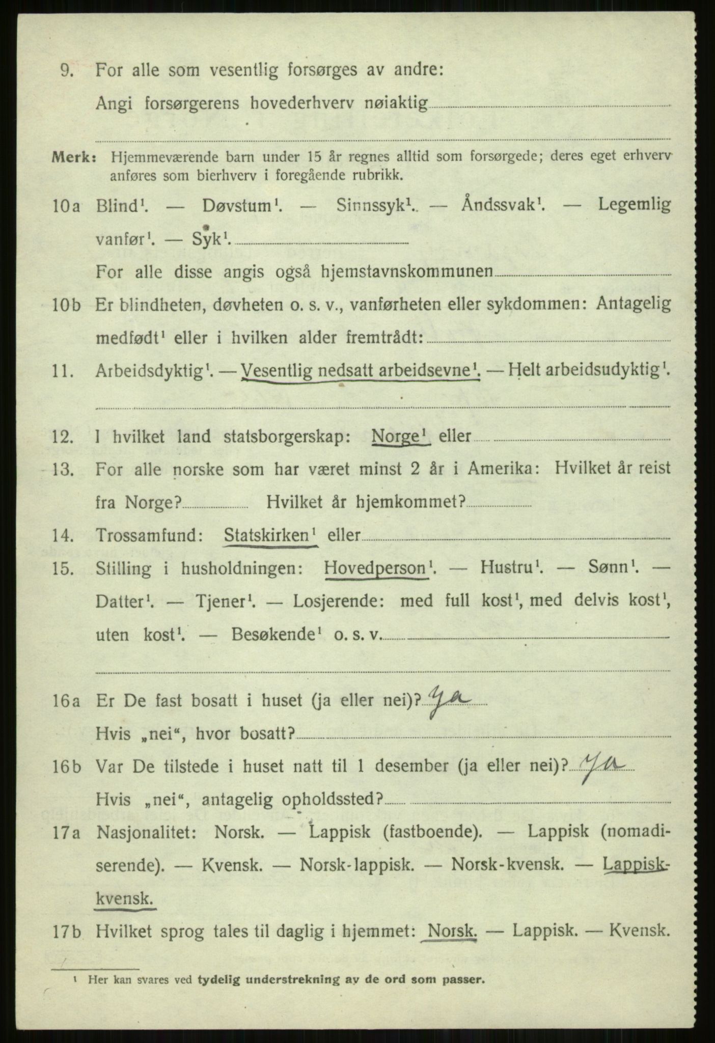 SATØ, 1920 census for Skjervøy, 1920, p. 4336