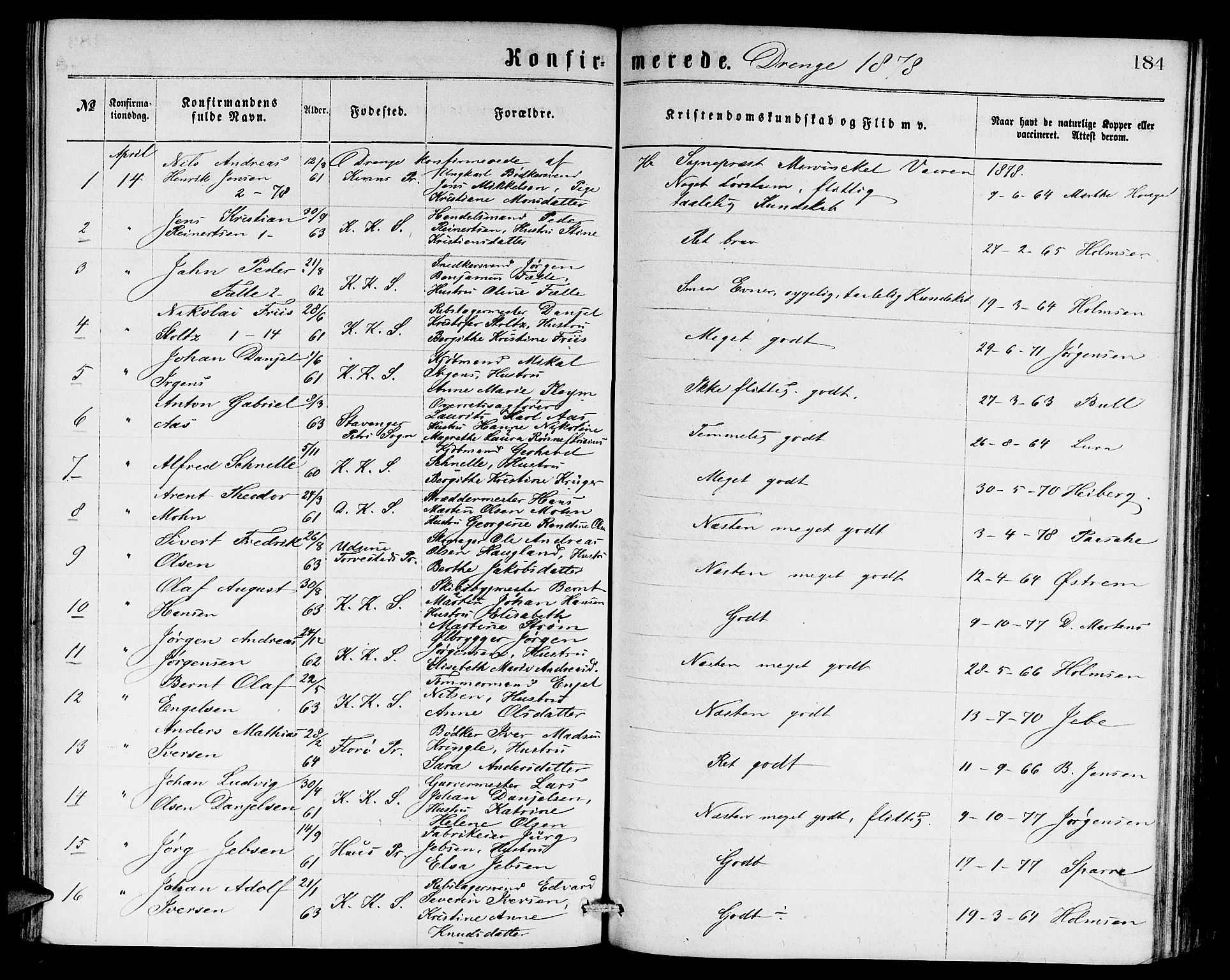 Sandviken Sokneprestembete, SAB/A-77601/H/Hb: Parish register (copy) no. A 1, 1867-1879, p. 184