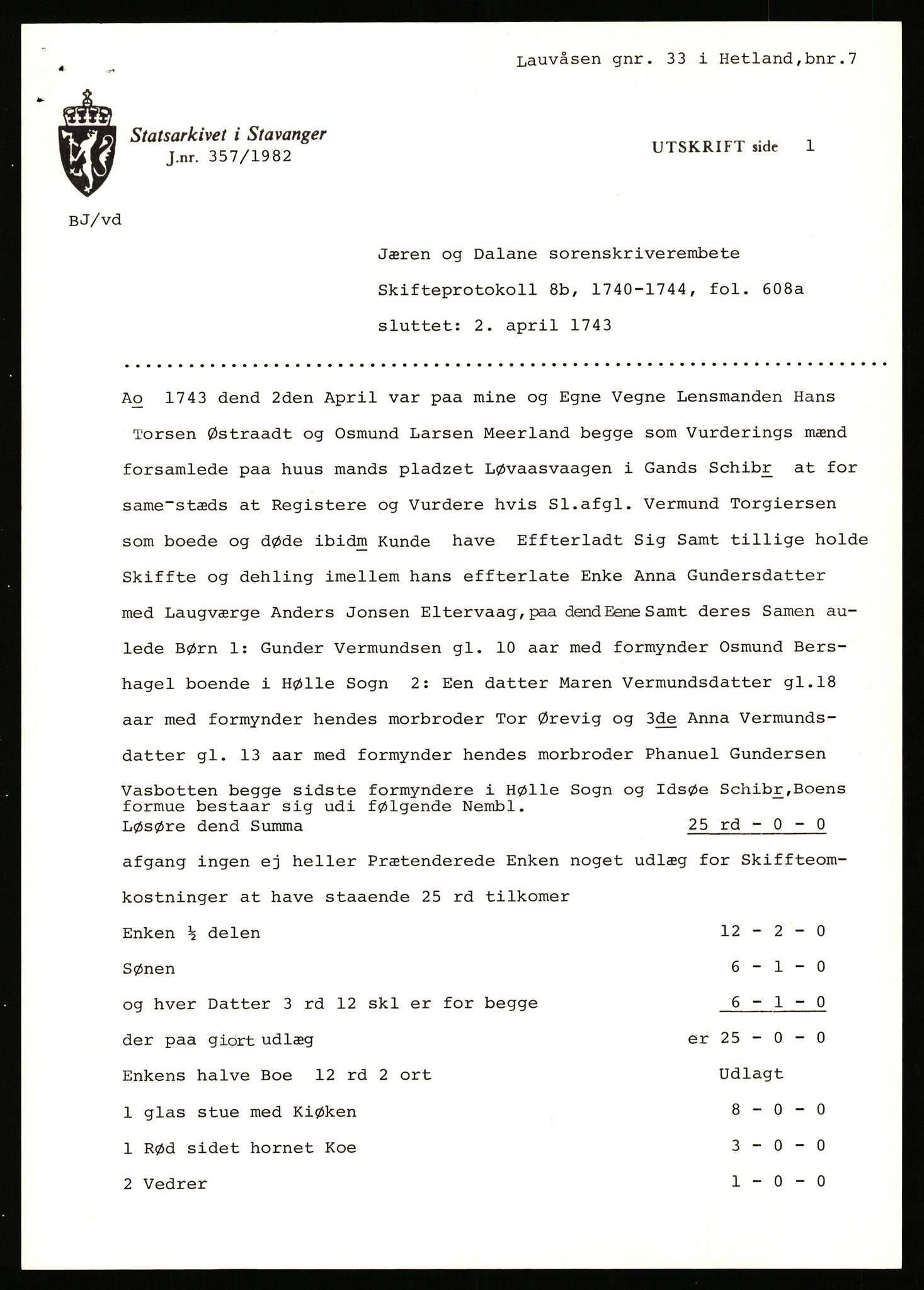 Statsarkivet i Stavanger, SAST/A-101971/03/Y/Yj/L0052: Avskrifter sortert etter gårdsnavn: Landråk  - Leidland, 1750-1930, p. 422