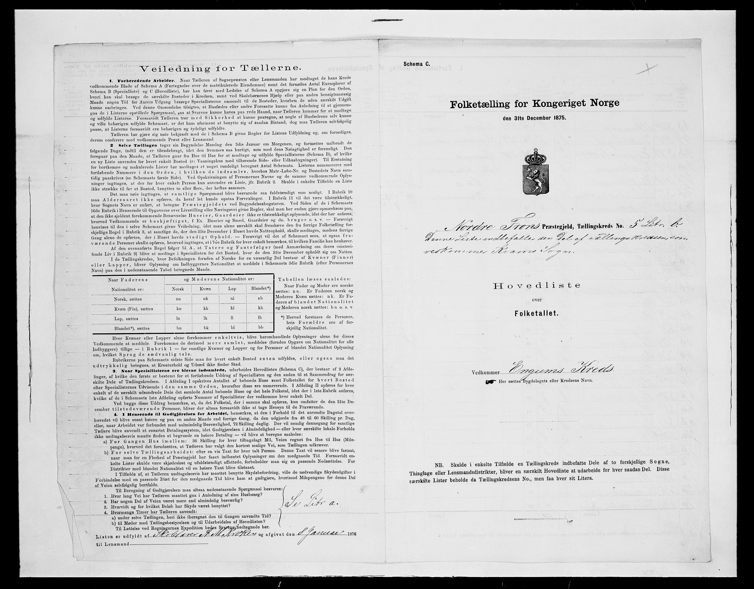 SAH, 1875 census for 0518P Nord-Fron, 1875, p. 42