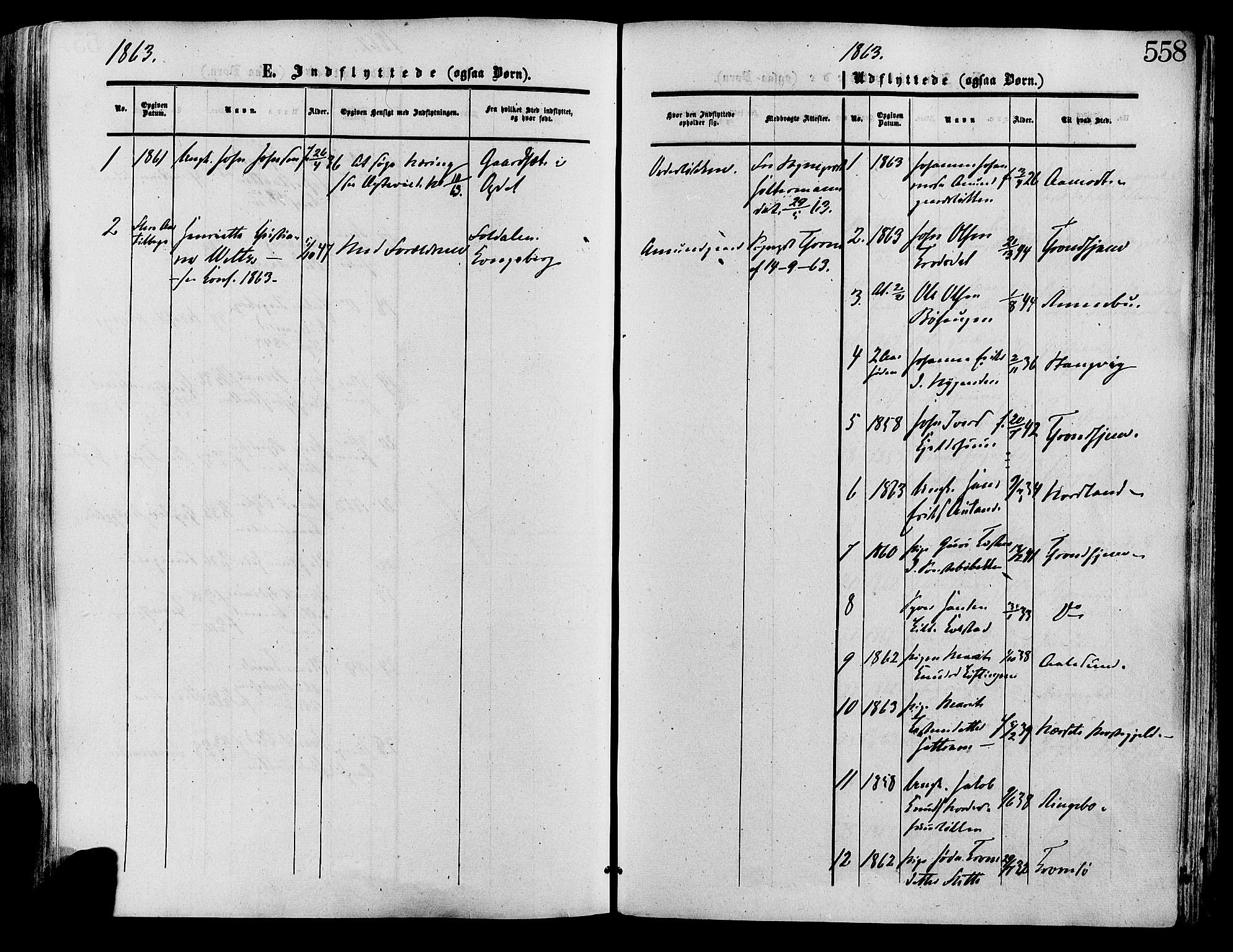 Lesja prestekontor, SAH/PREST-068/H/Ha/Haa/L0008: Parish register (official) no. 8, 1854-1880, p. 558