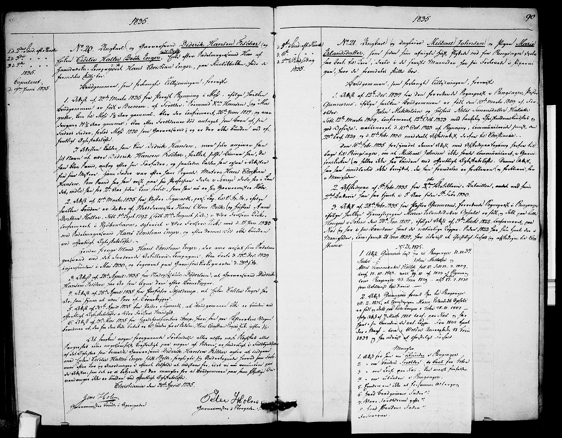 Garnisonsmenigheten Kirkebøker, SAO/A-10846/H/Ha/L0002: Banns register no. I 2, 1829-1835, p. 90
