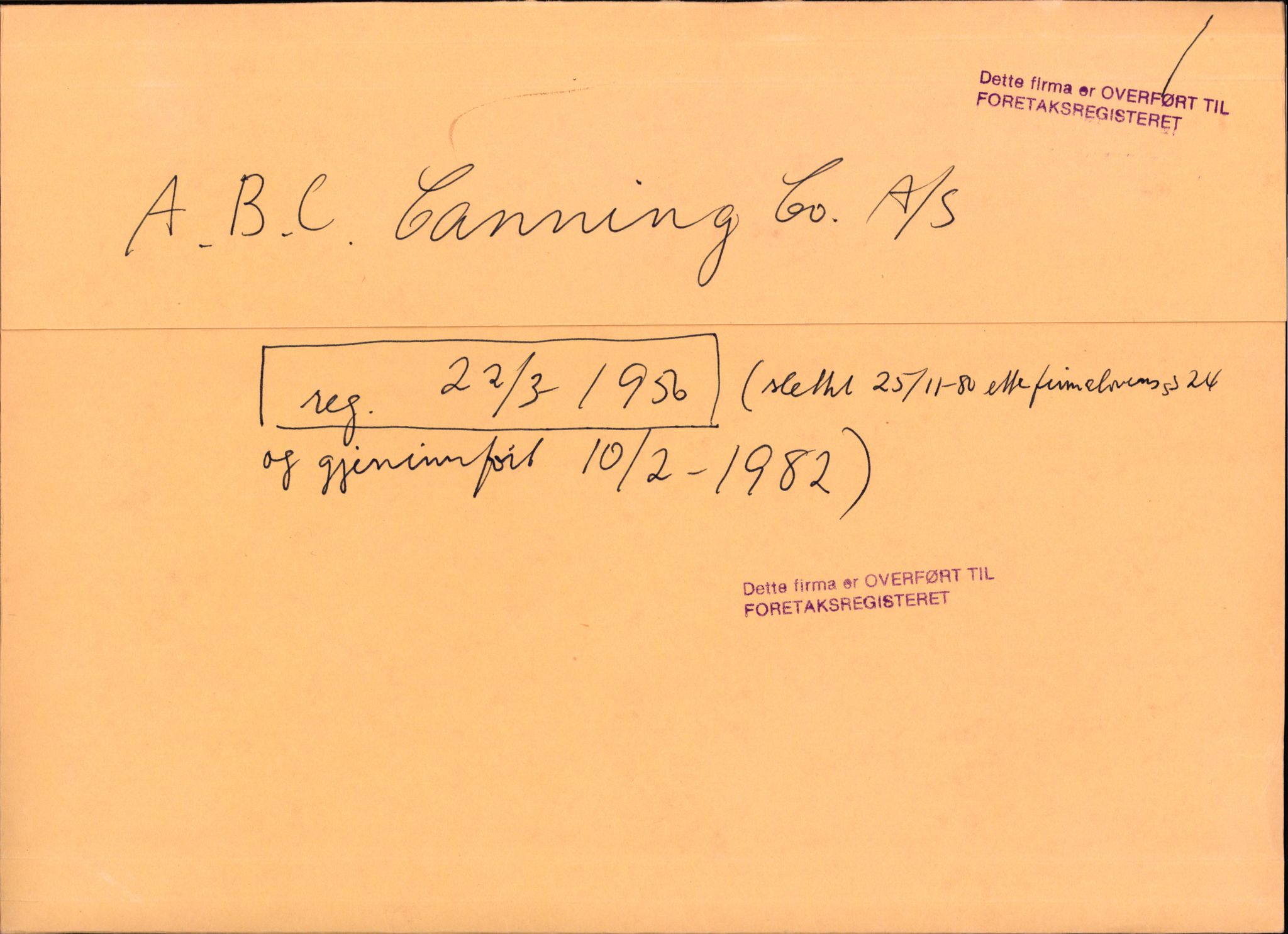 Stavanger byfogd, AV/SAST-A-101408/002/J/Jd/Jde/L0031: Registreringsmeldinger og bilag. Aksjeselskap, 1-37, 1913-1961, p. 1