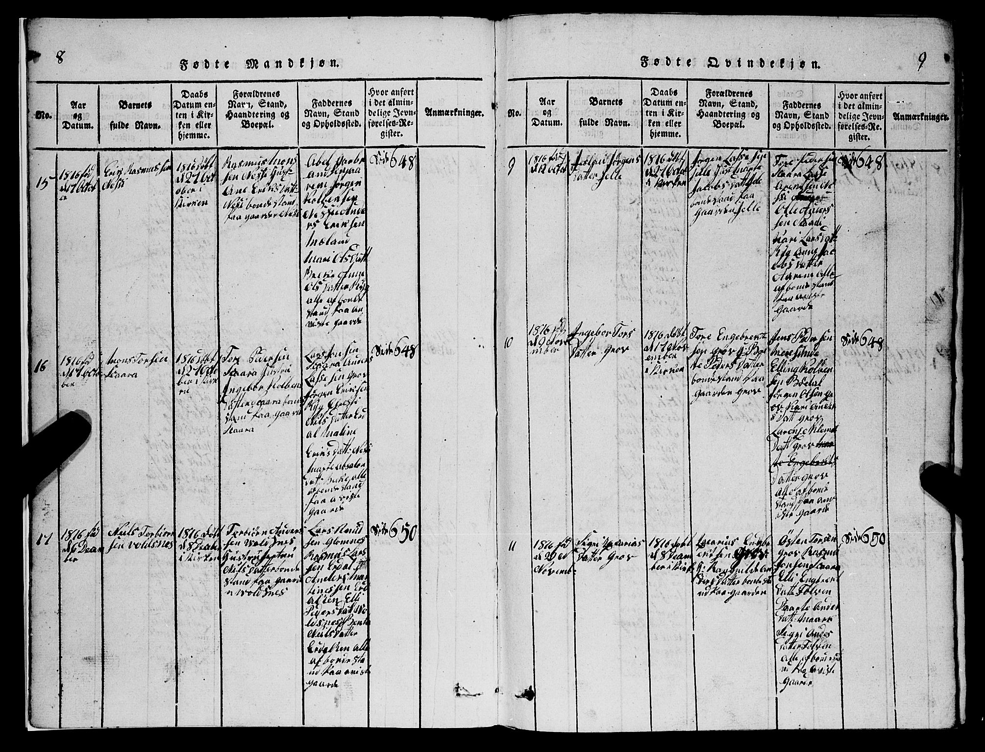 Stryn Sokneprestembete, AV/SAB-A-82501: Parish register (copy) no. C 1, 1801-1845, p. 8-9