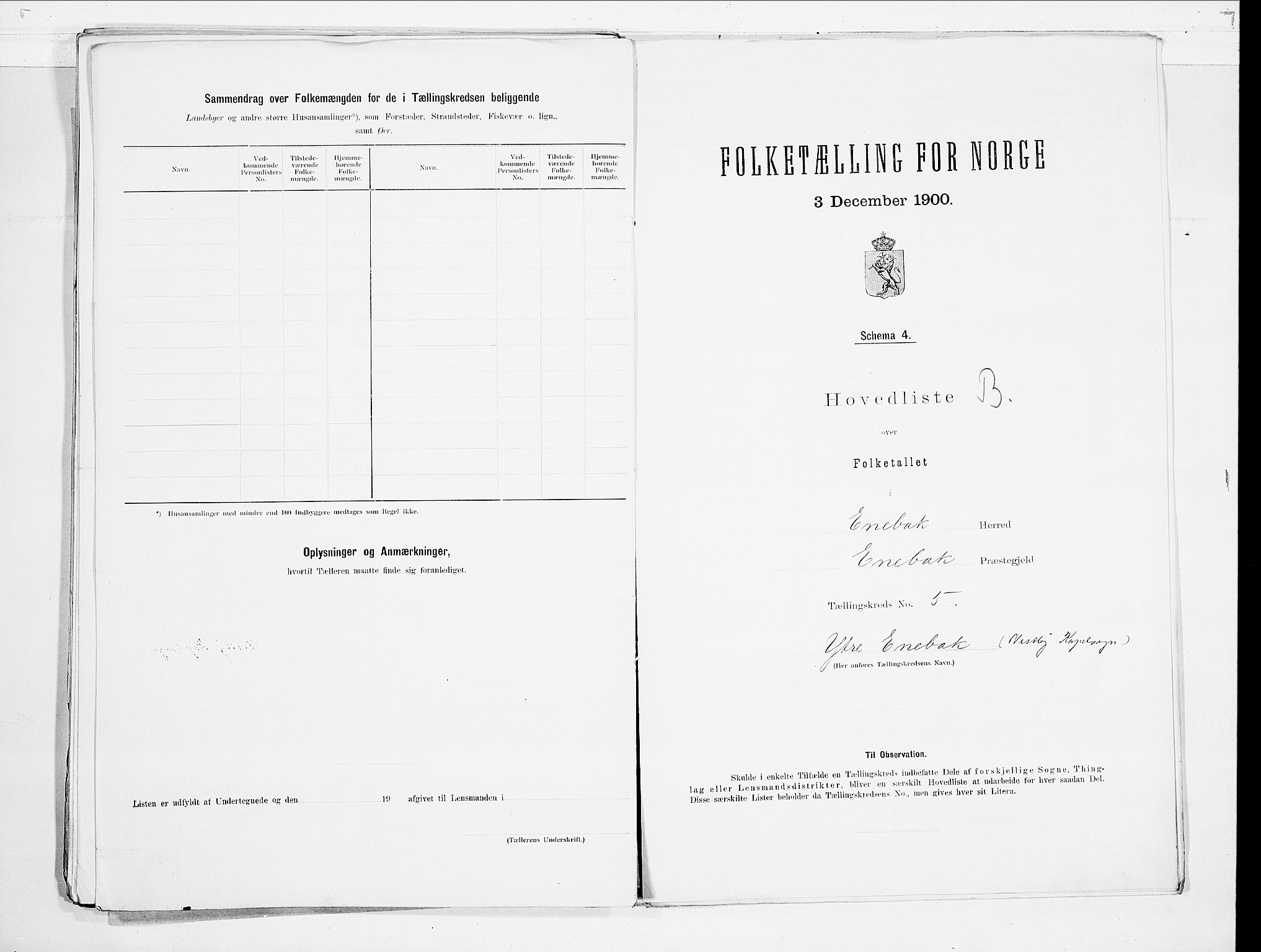 SAO, 1900 census for Enebakk, 1900, p. 18