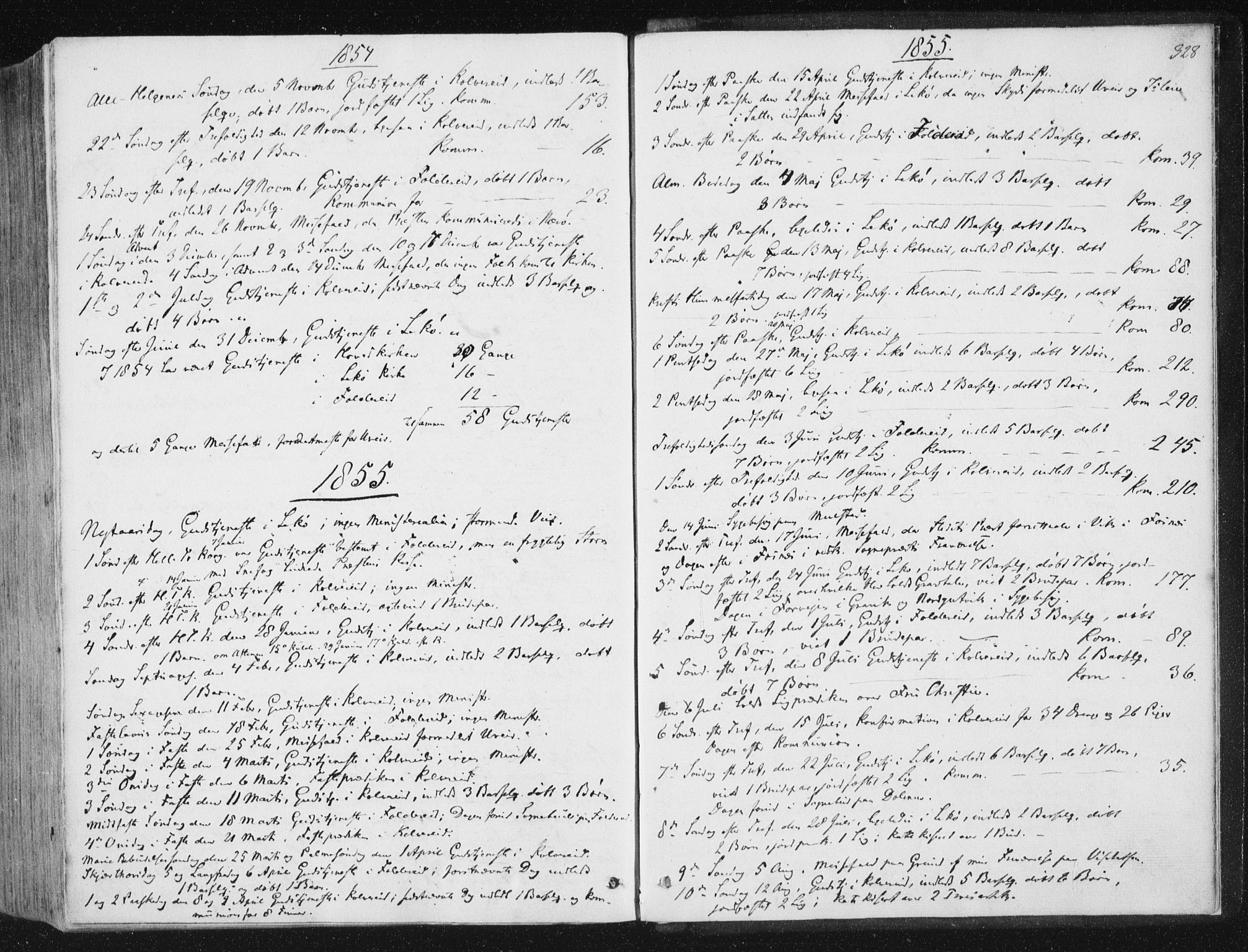 Ministerialprotokoller, klokkerbøker og fødselsregistre - Nord-Trøndelag, SAT/A-1458/780/L0640: Parish register (official) no. 780A05, 1845-1856, p. 328
