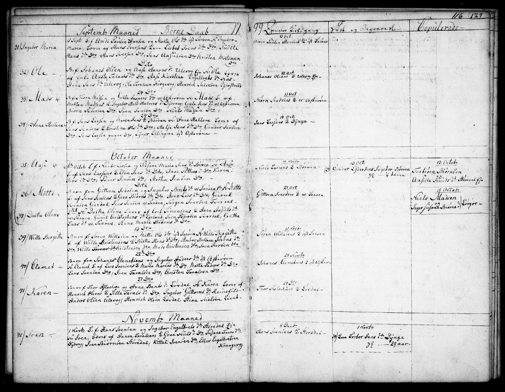 Dypvåg sokneprestkontor, AV/SAK-1111-0007/F/Fb/Fba/L0007: Parish register (copy) no. B 7, 1762-1810, p. 116