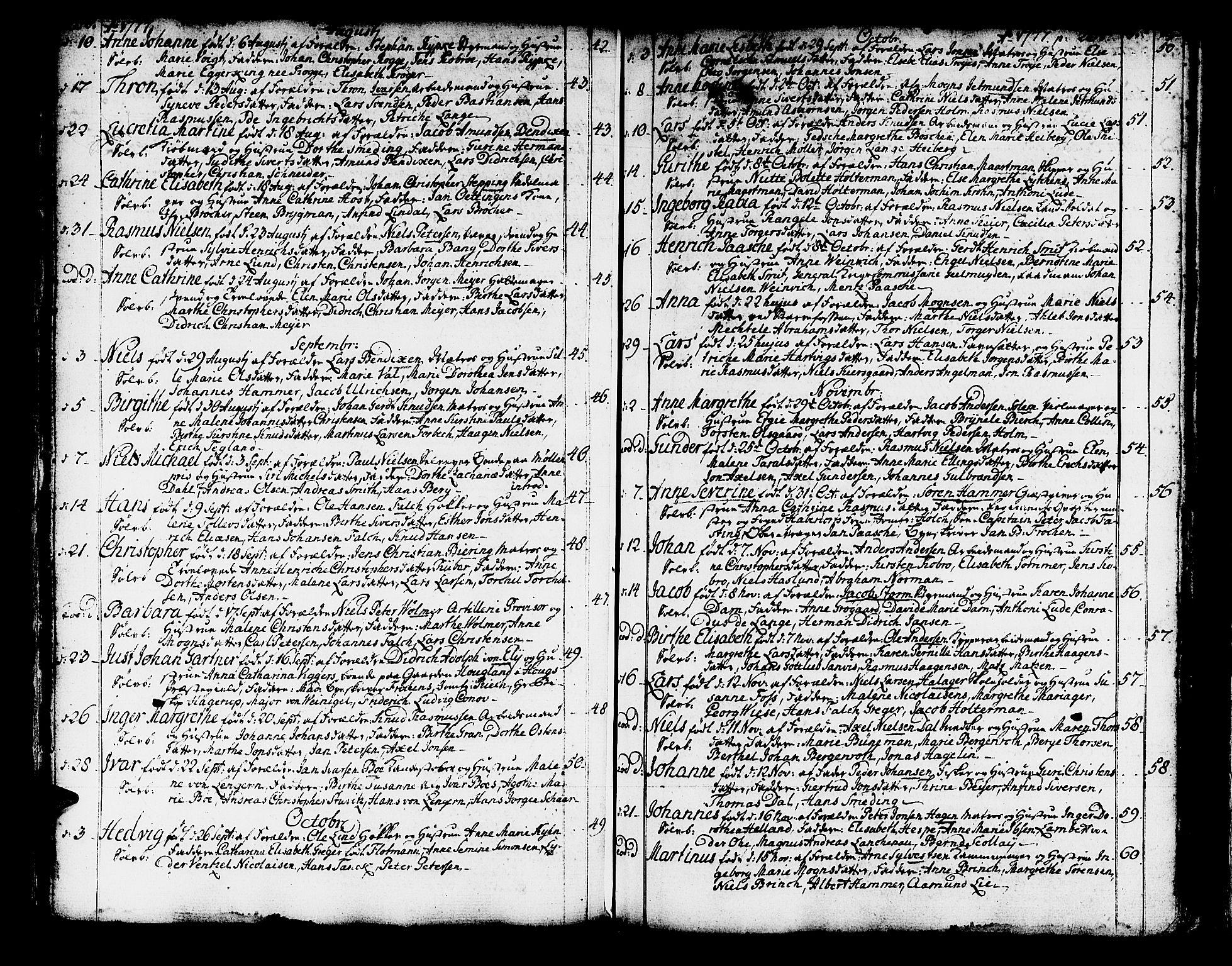 Domkirken sokneprestembete, SAB/A-74801/H/Haa/L0003: Parish register (official) no. A 3, 1758-1789, p. 200-201