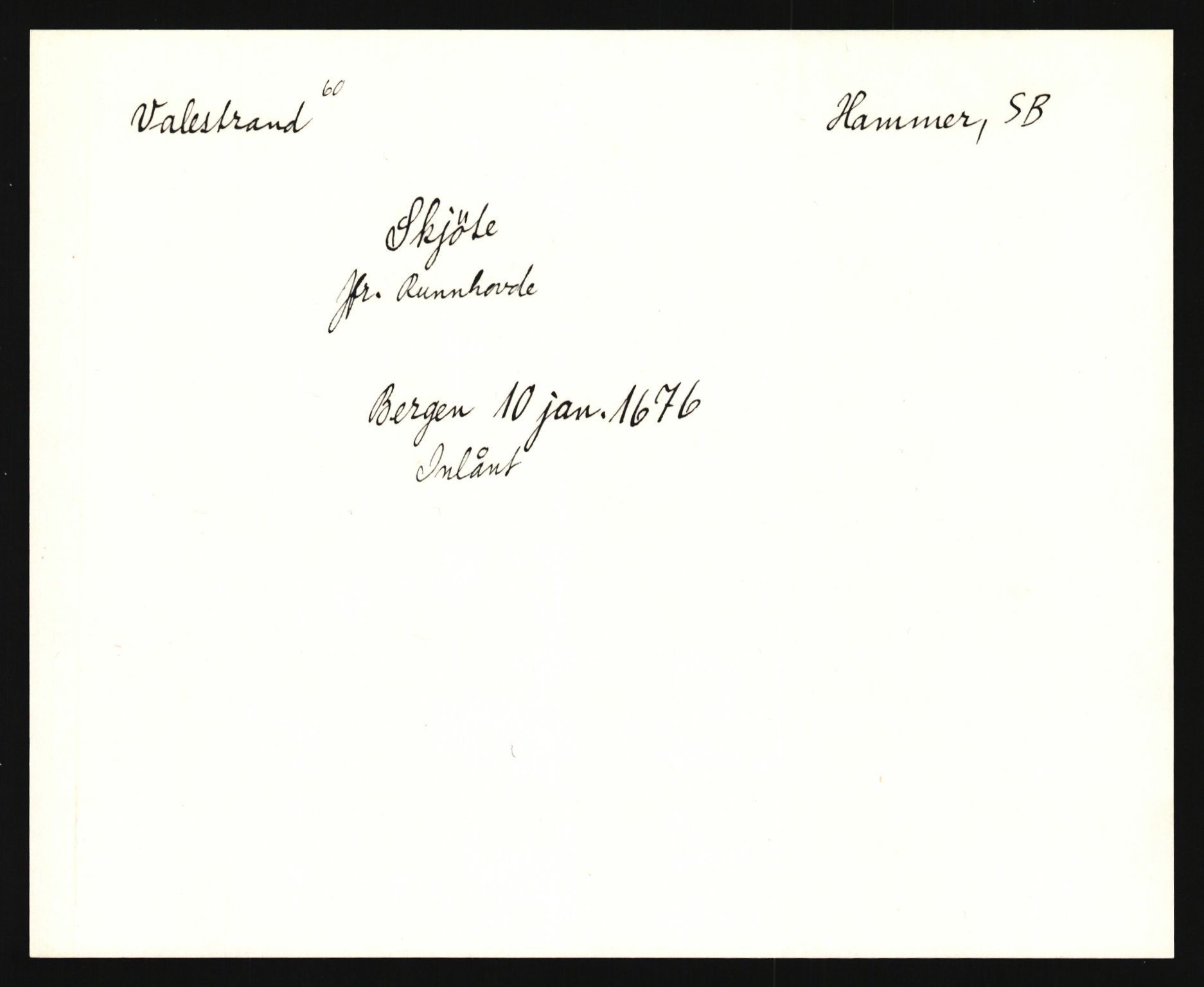 Riksarkivets diplomsamling, AV/RA-EA-5965/F35/F35e/L0028: Registreringssedler Hordaland 1, 1400-1700, p. 497