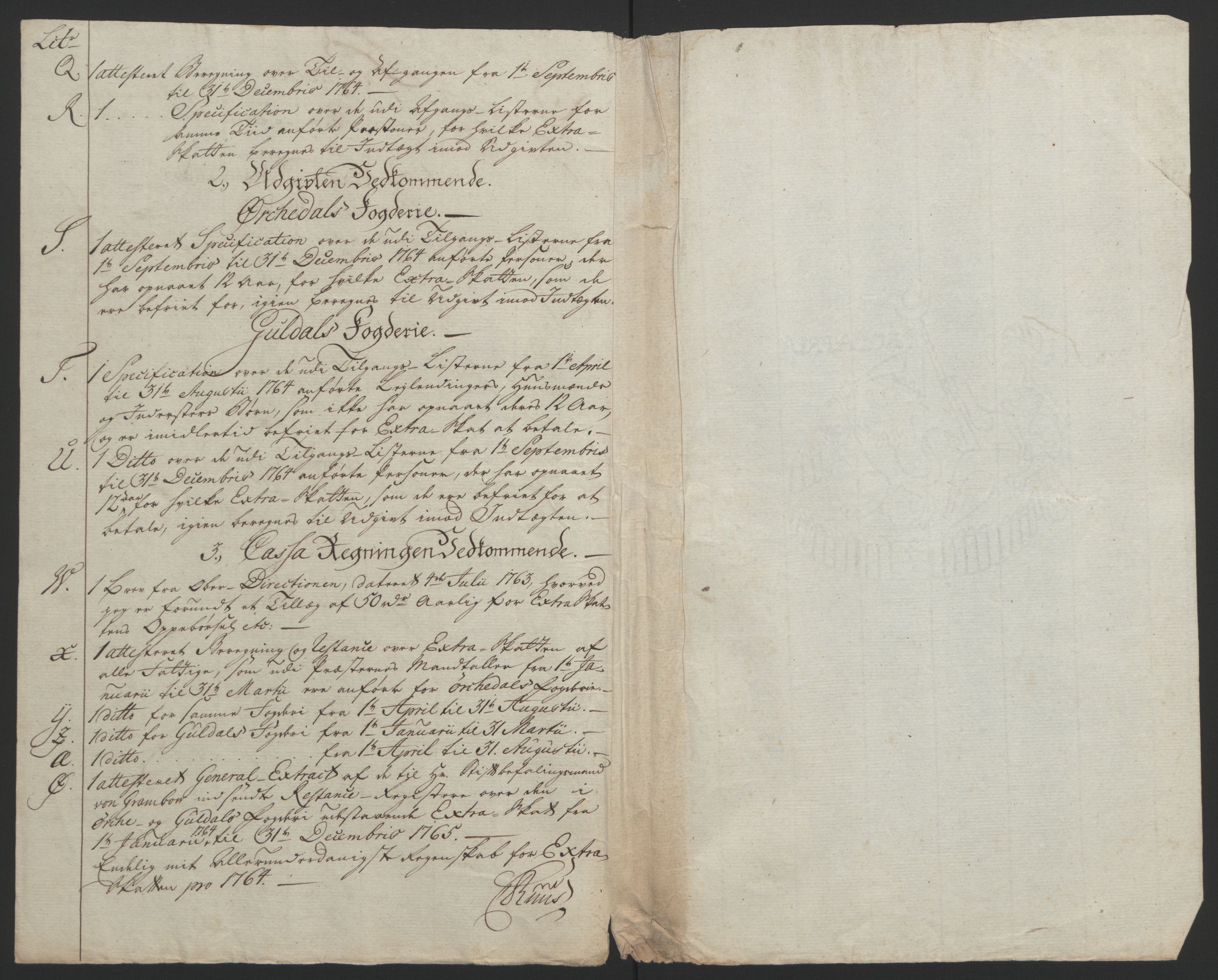 Rentekammeret inntil 1814, Reviderte regnskaper, Fogderegnskap, RA/EA-4092/R60/L4094: Ekstraskatten Orkdal og Gauldal, 1762-1765, p. 141
