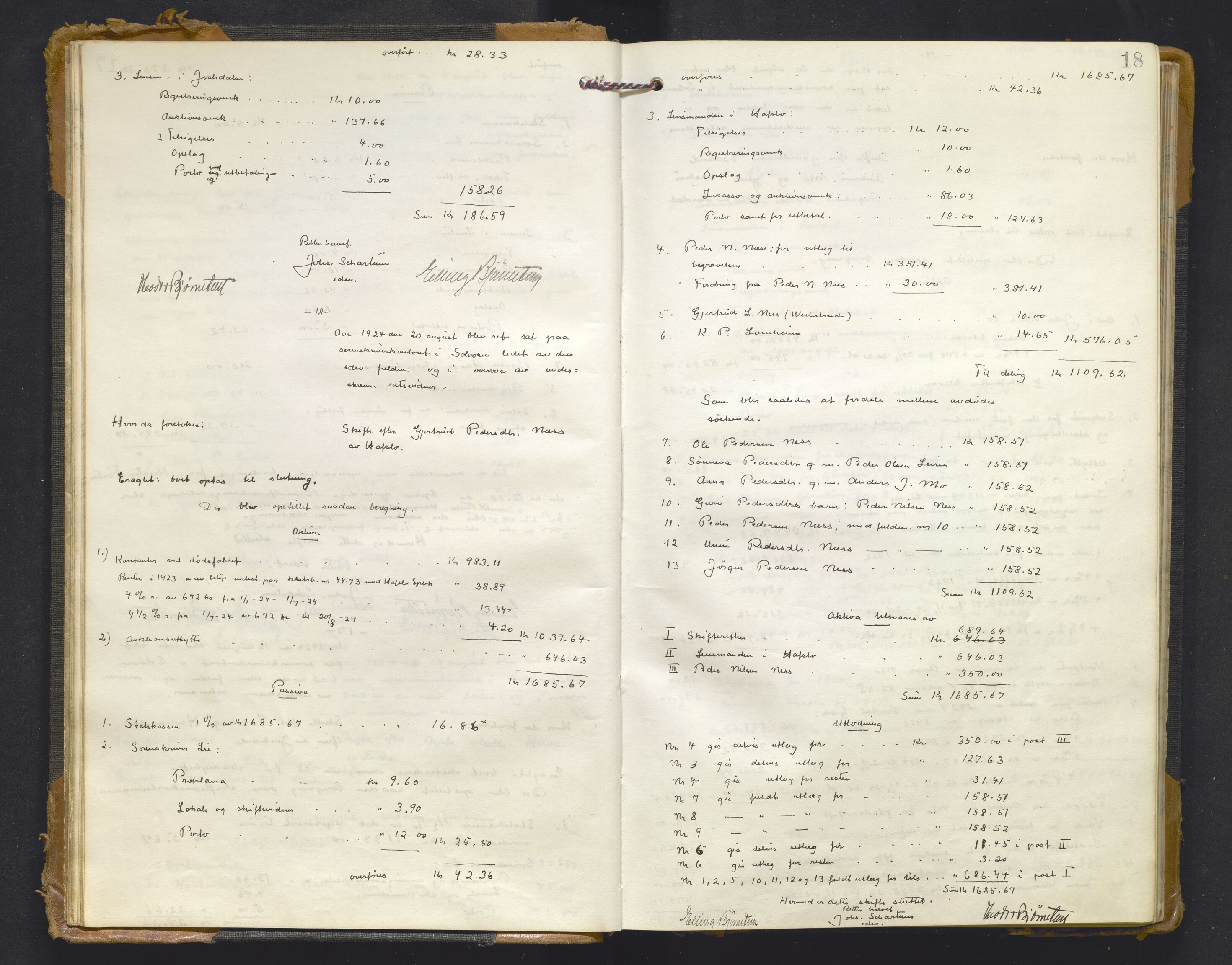 Indre Sogn tingrett, AV/SAB-A-3301/1/H/Hd/L0009: Skifteutlodningsprotokoll 9, 1923-1932, p. 17b-18a