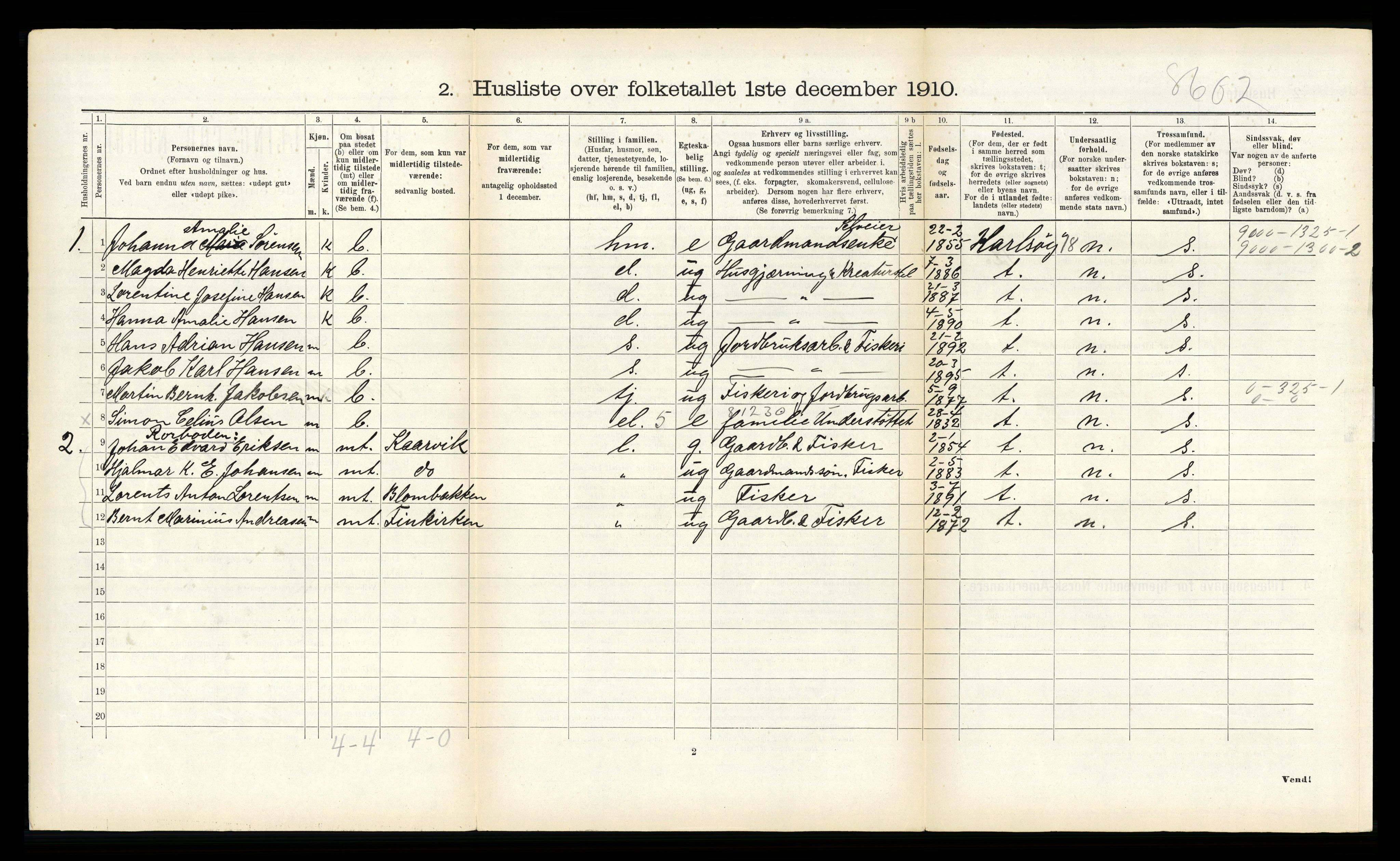 RA, 1910 census for Tromsøysund, 1910, p. 1416