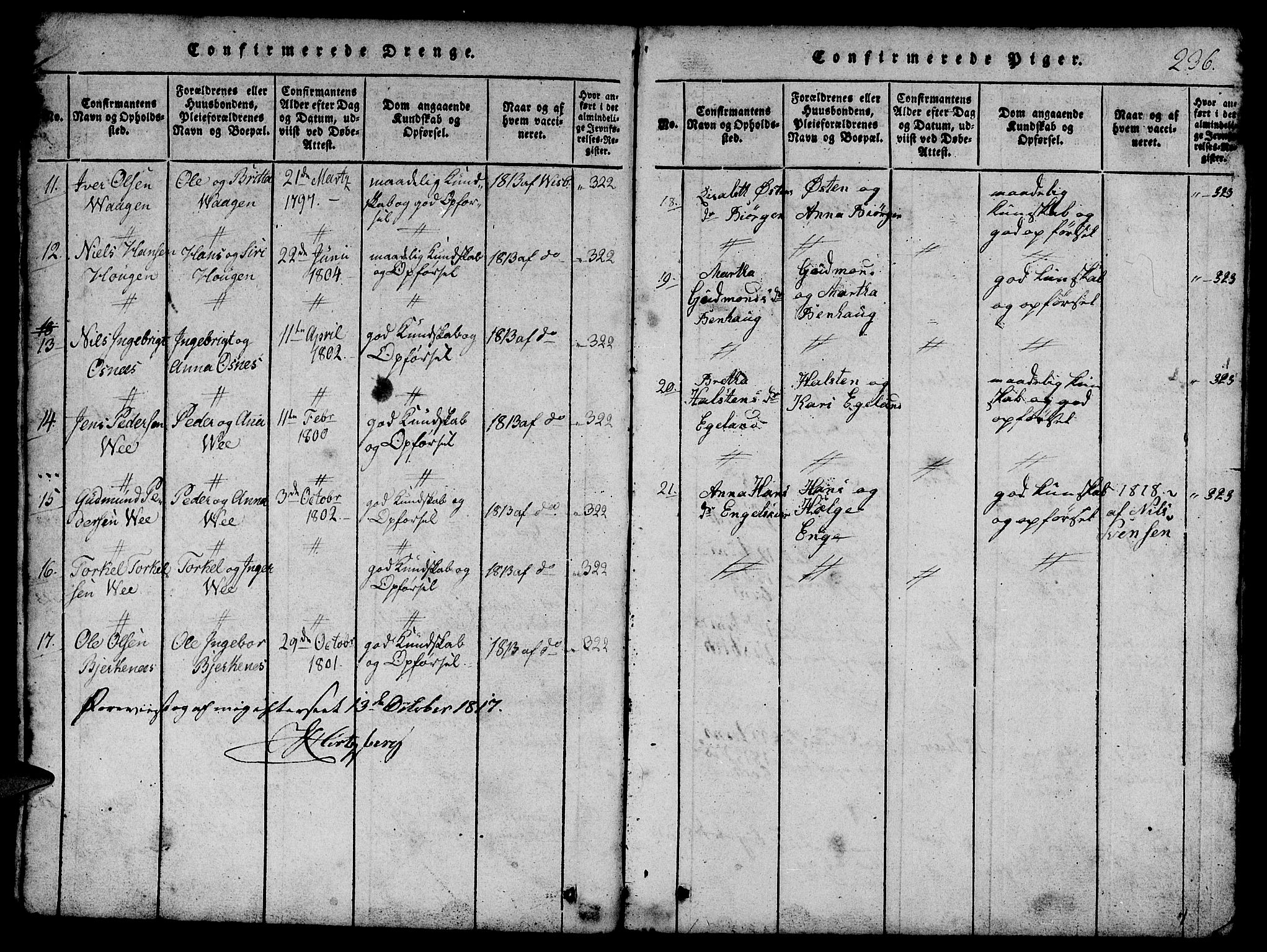 Etne sokneprestembete, SAB/A-75001/H/Hab: Parish register (copy) no. B 1, 1815-1850, p. 236
