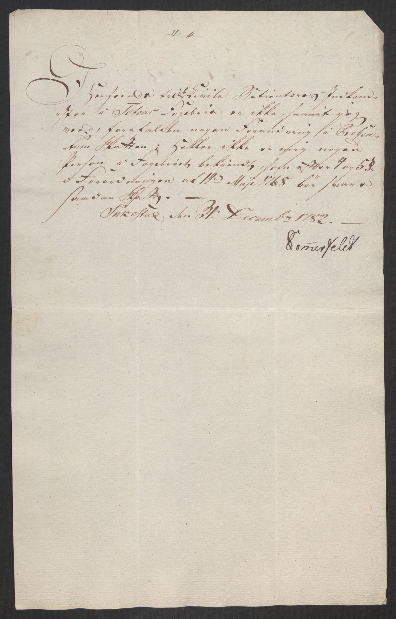 Rentekammeret inntil 1814, Reviderte regnskaper, Fogderegnskap, RA/EA-4092/R19/L1369: Fogderegnskap Toten, Hadeland og Vardal, 1782, p. 431