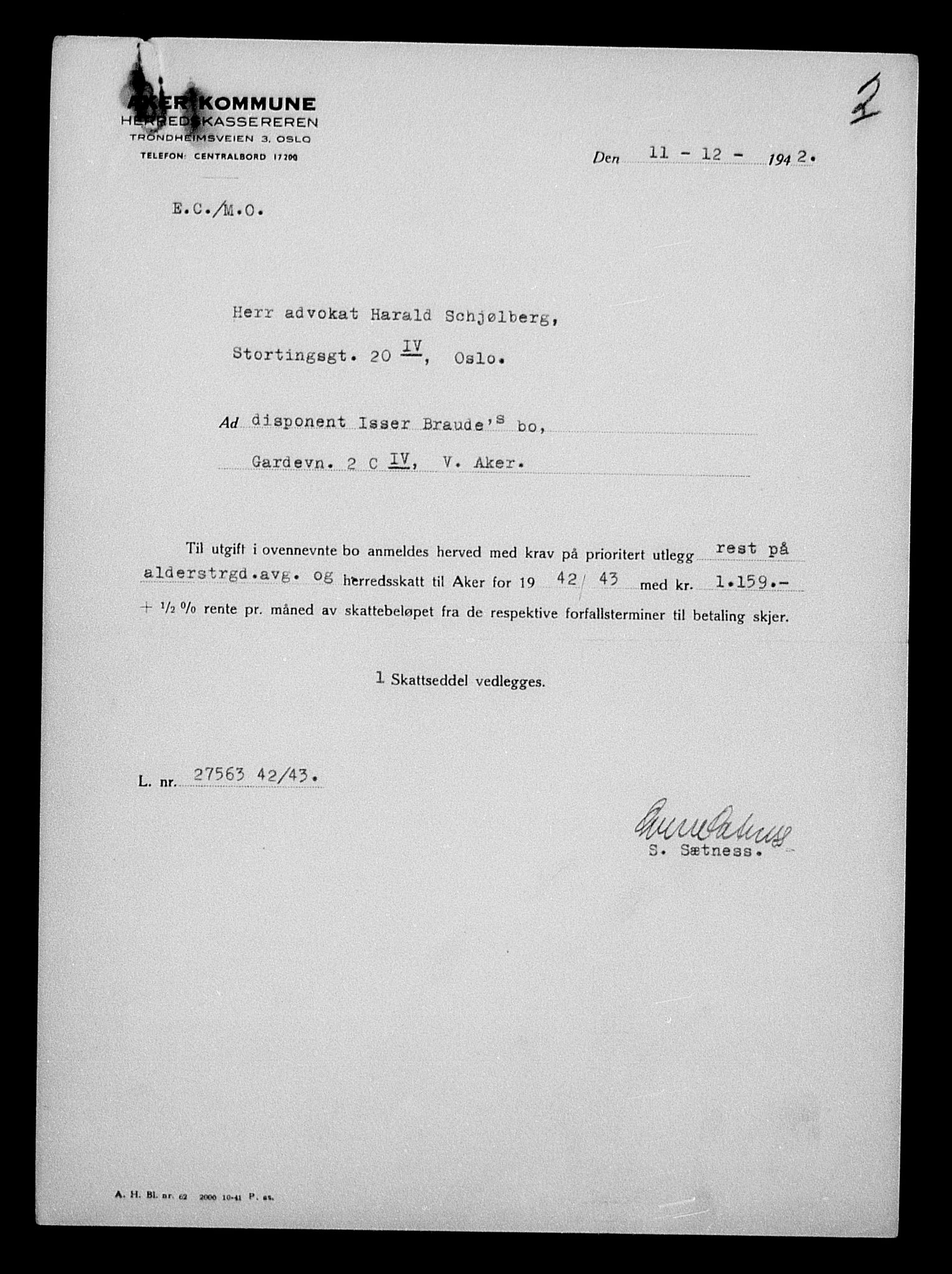 Justisdepartementet, Tilbakeføringskontoret for inndratte formuer, AV/RA-S-1564/H/Hc/Hcc/L0928: --, 1945-1947, p. 57