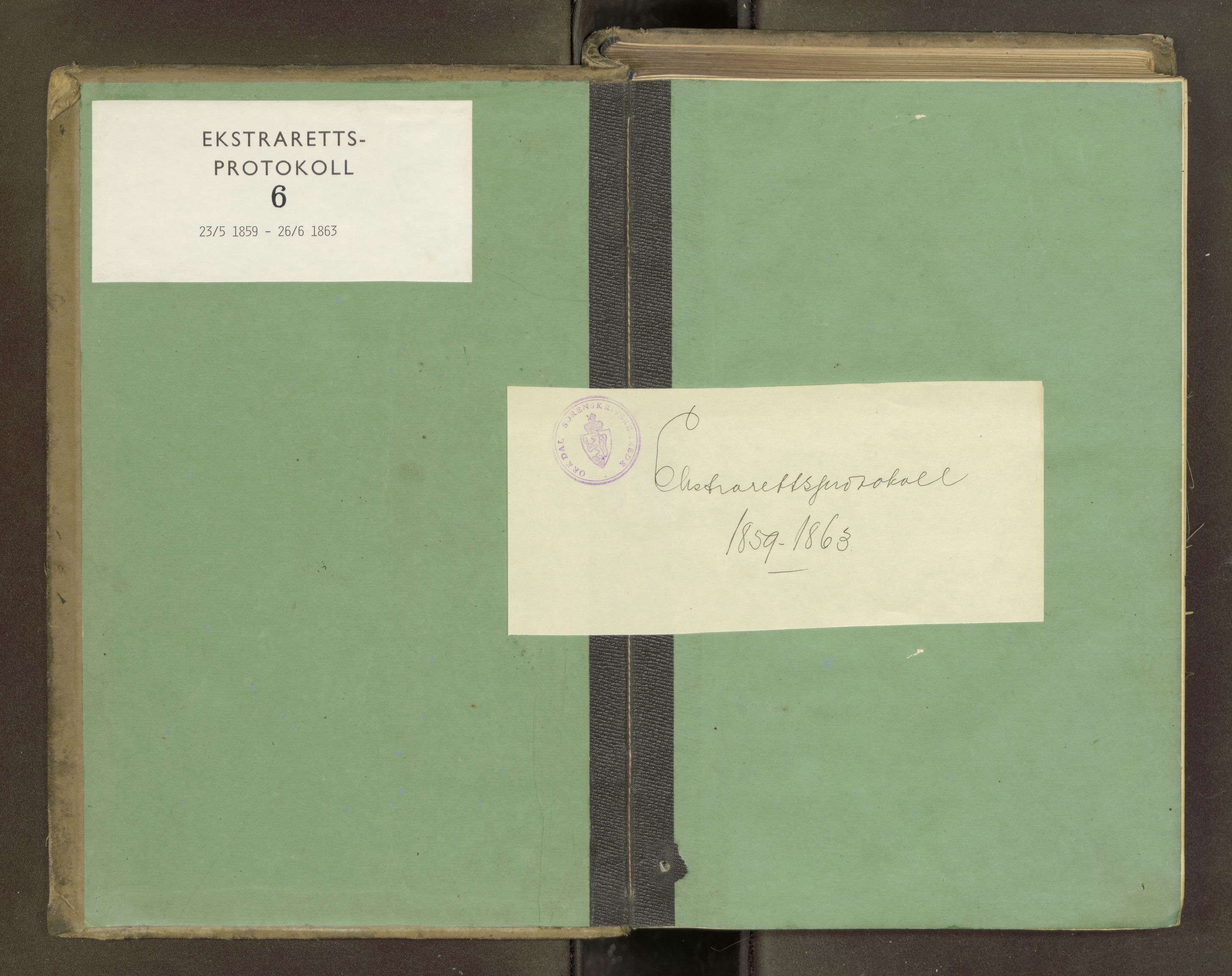 Orkdal sorenskriveri, SAT/A-4169/1/1/1B/L0006: Ekstrarettsprotokoll, 1859-1863