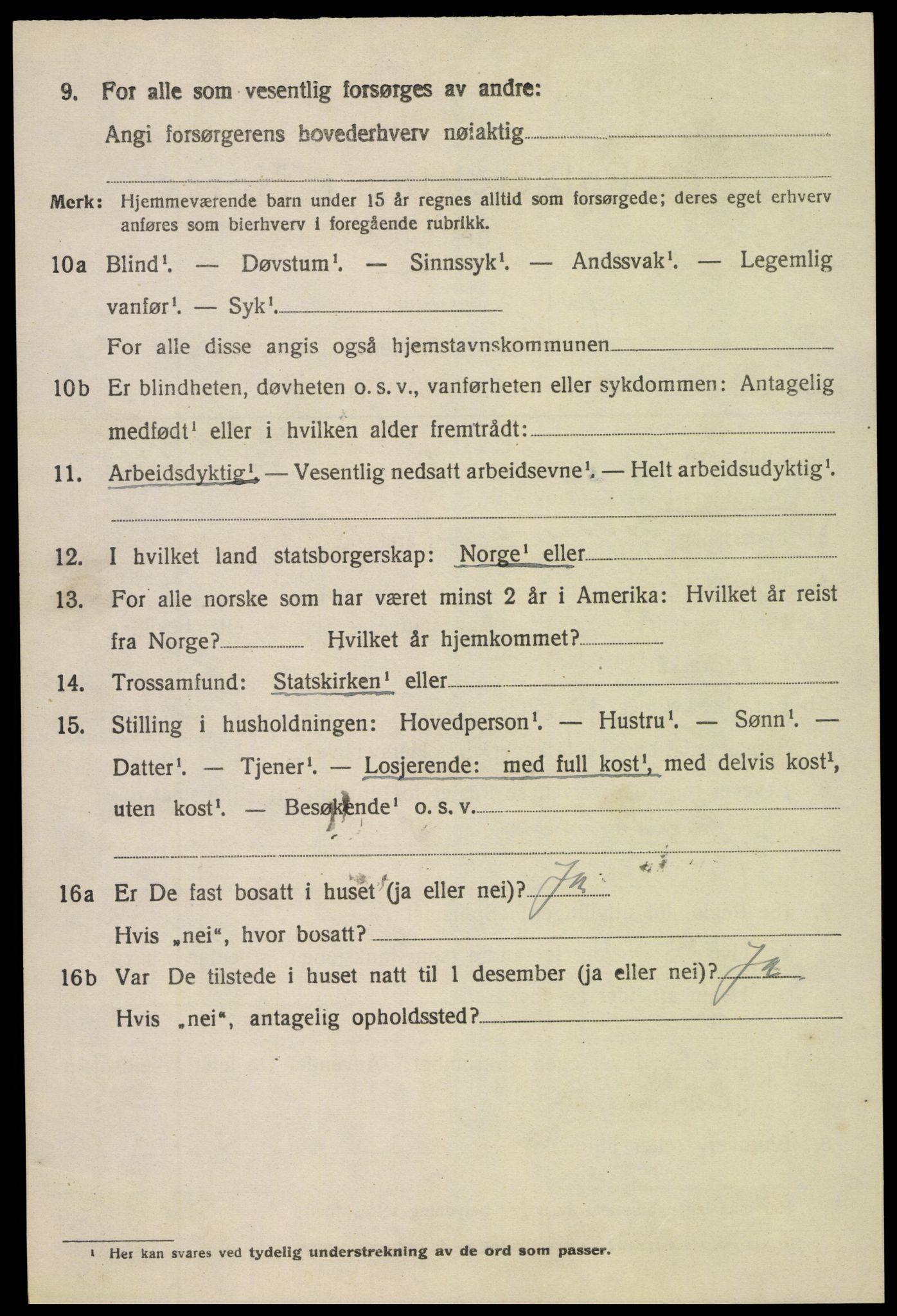 SAK, 1920 census for Åmli, 1920, p. 4200