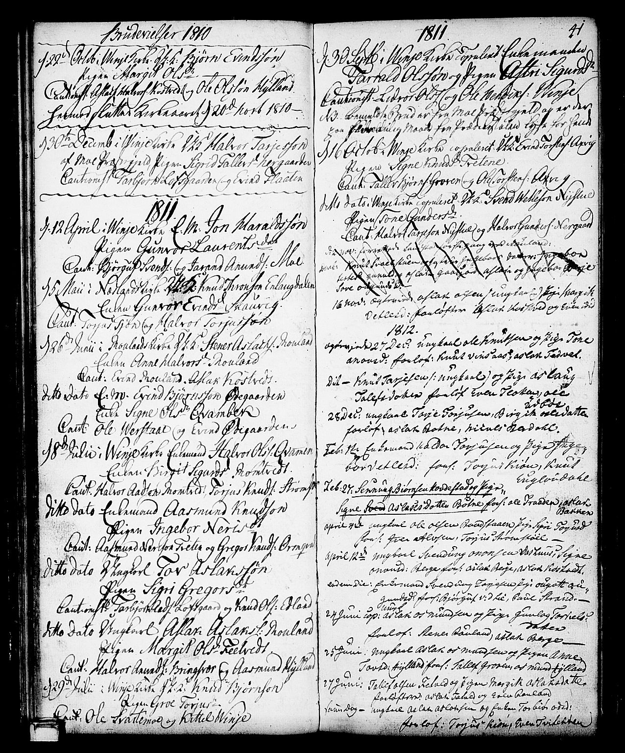 Vinje kirkebøker, SAKO/A-312/F/Fa/L0002: Parish register (official) no. I 2, 1767-1814, p. 41