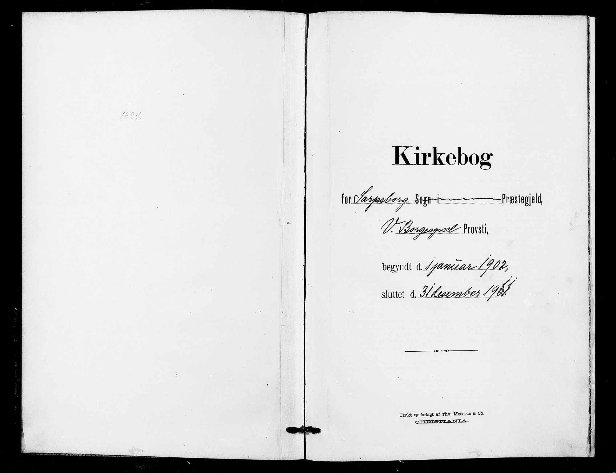 Sarpsborg prestekontor Kirkebøker, SAO/A-2006/G/Ga/L0001: Parish register (copy) no. 1, 1902-1911