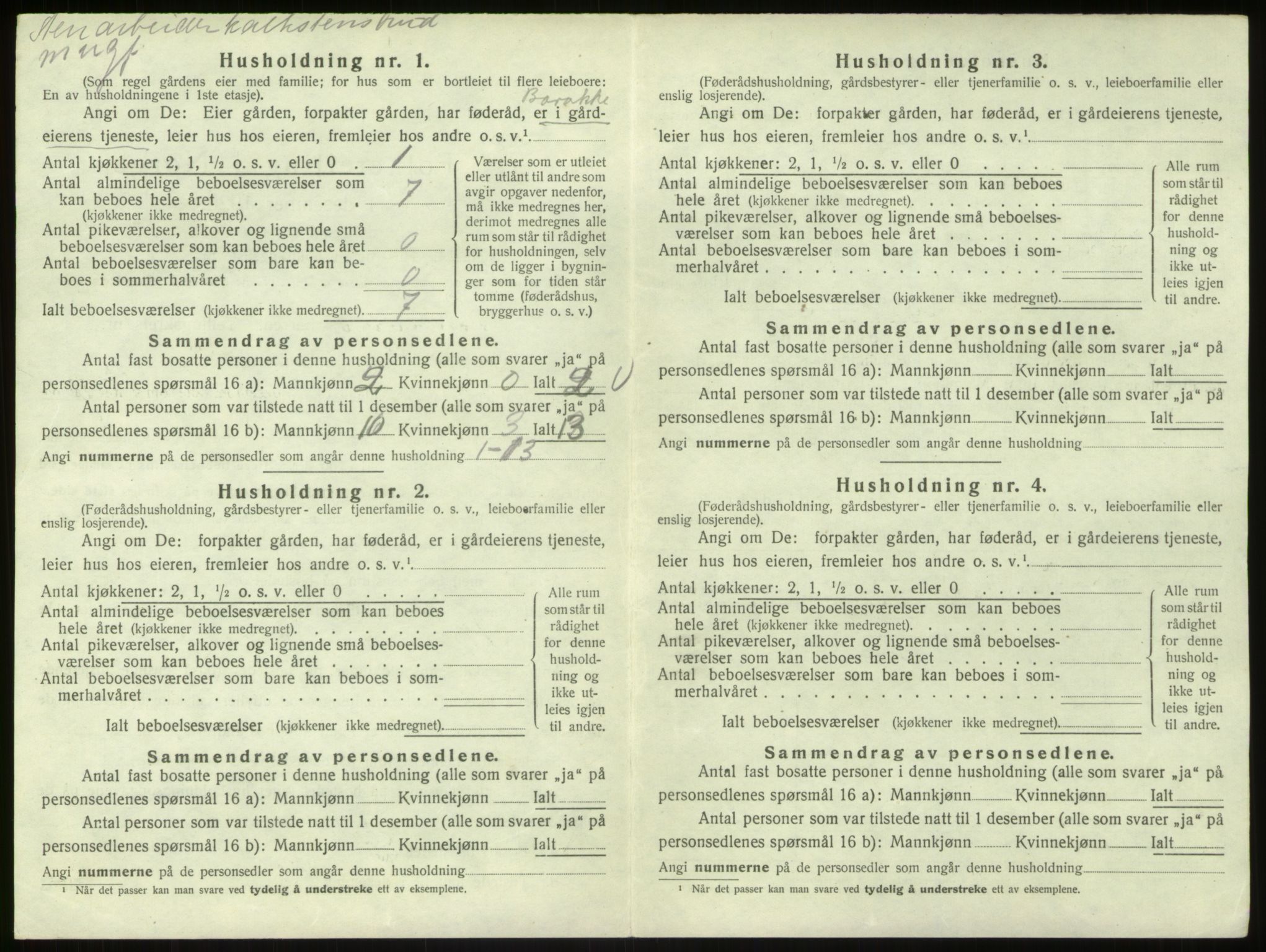 SAB, 1920 census for Bruvik, 1920, p. 145