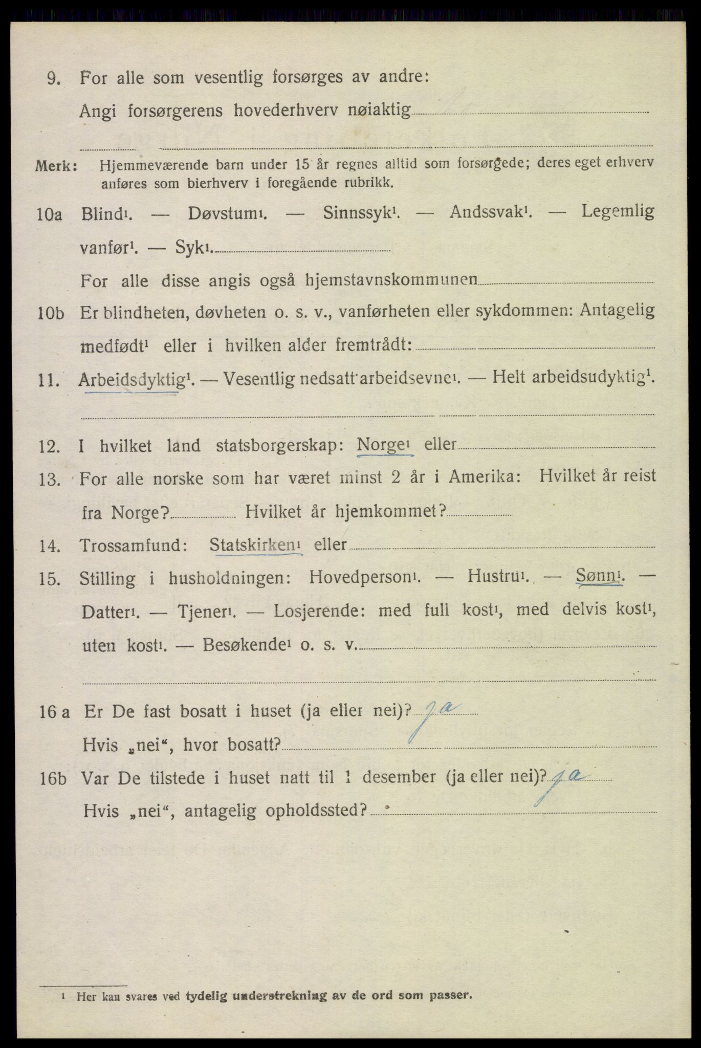 SAH, 1920 census for Trysil, 1920, p. 12800