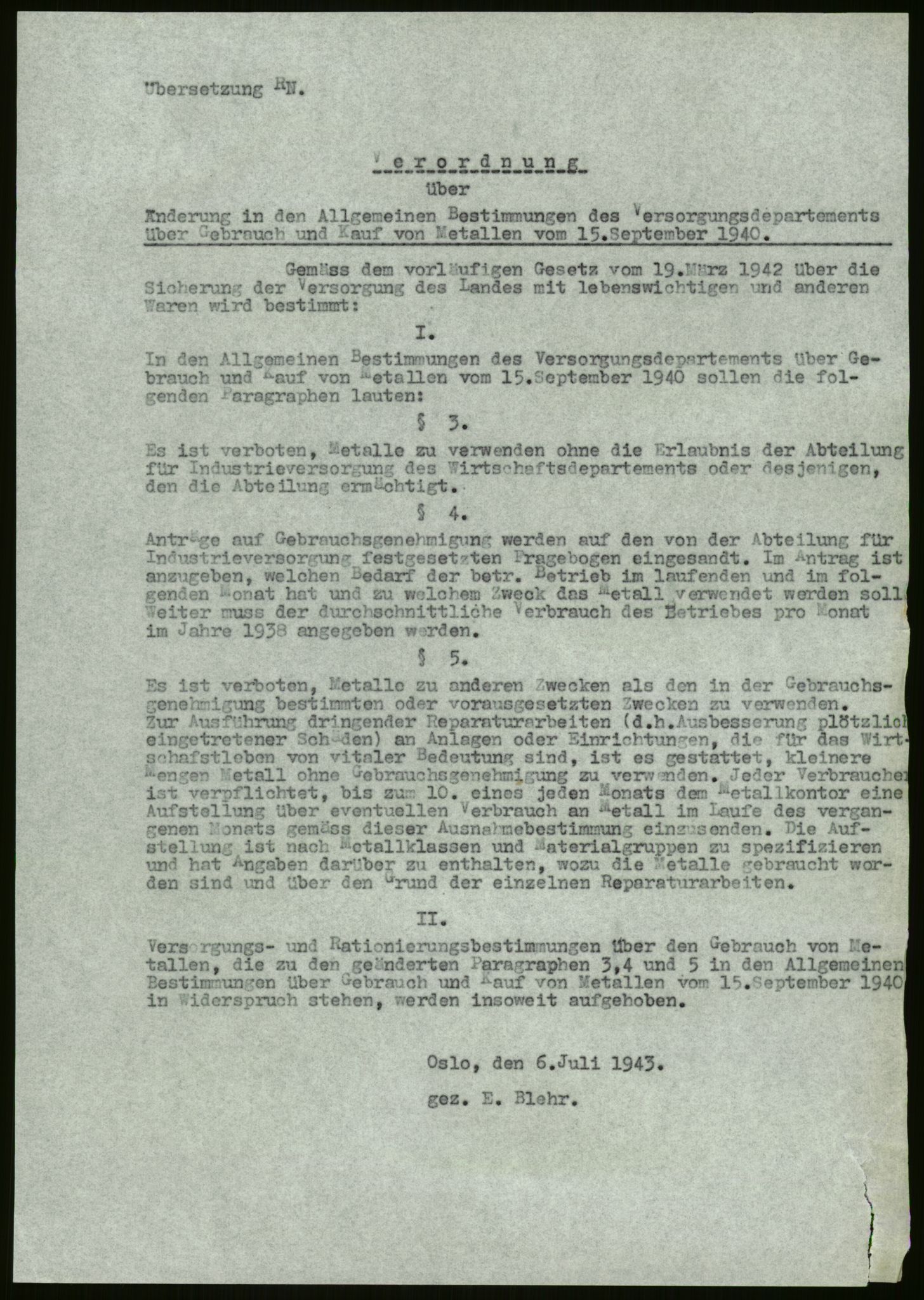 Direktoratet for industriforsyning, Sekretariatet, AV/RA-S-4153/D/Df/L0054: 9. Metallkontoret, 1940-1945, p. 33
