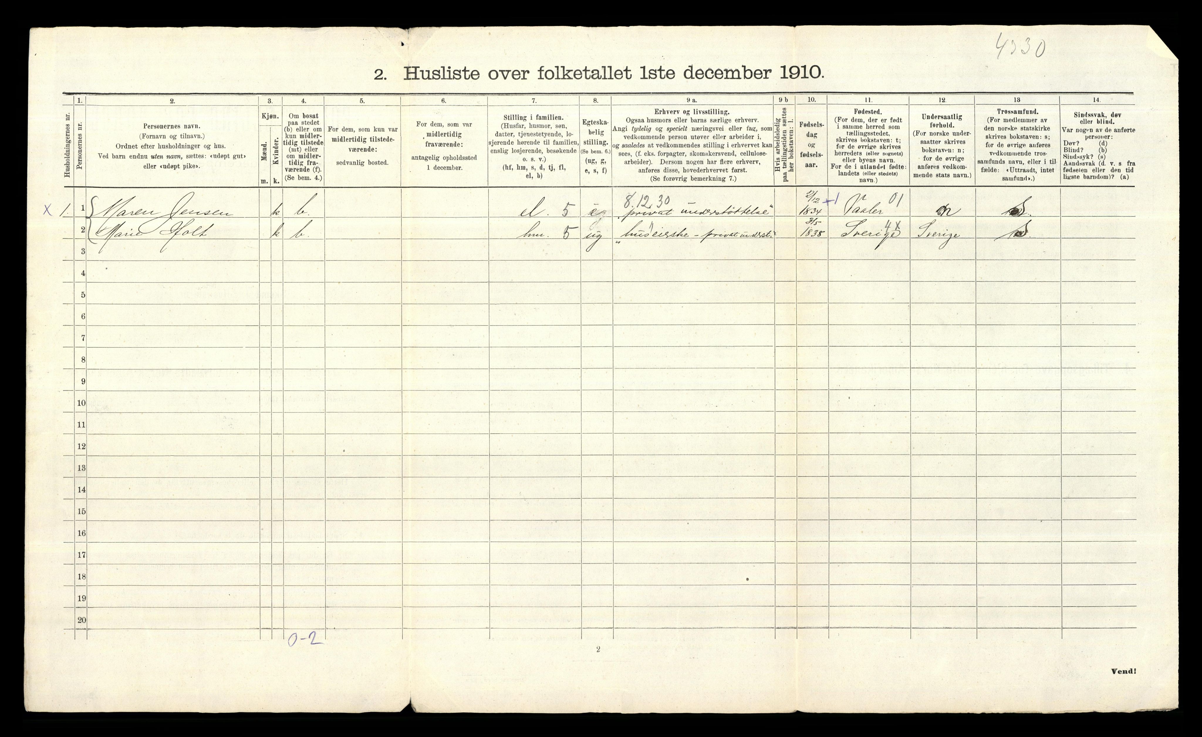 RA, 1910 census for Rygge, 1910, p. 37