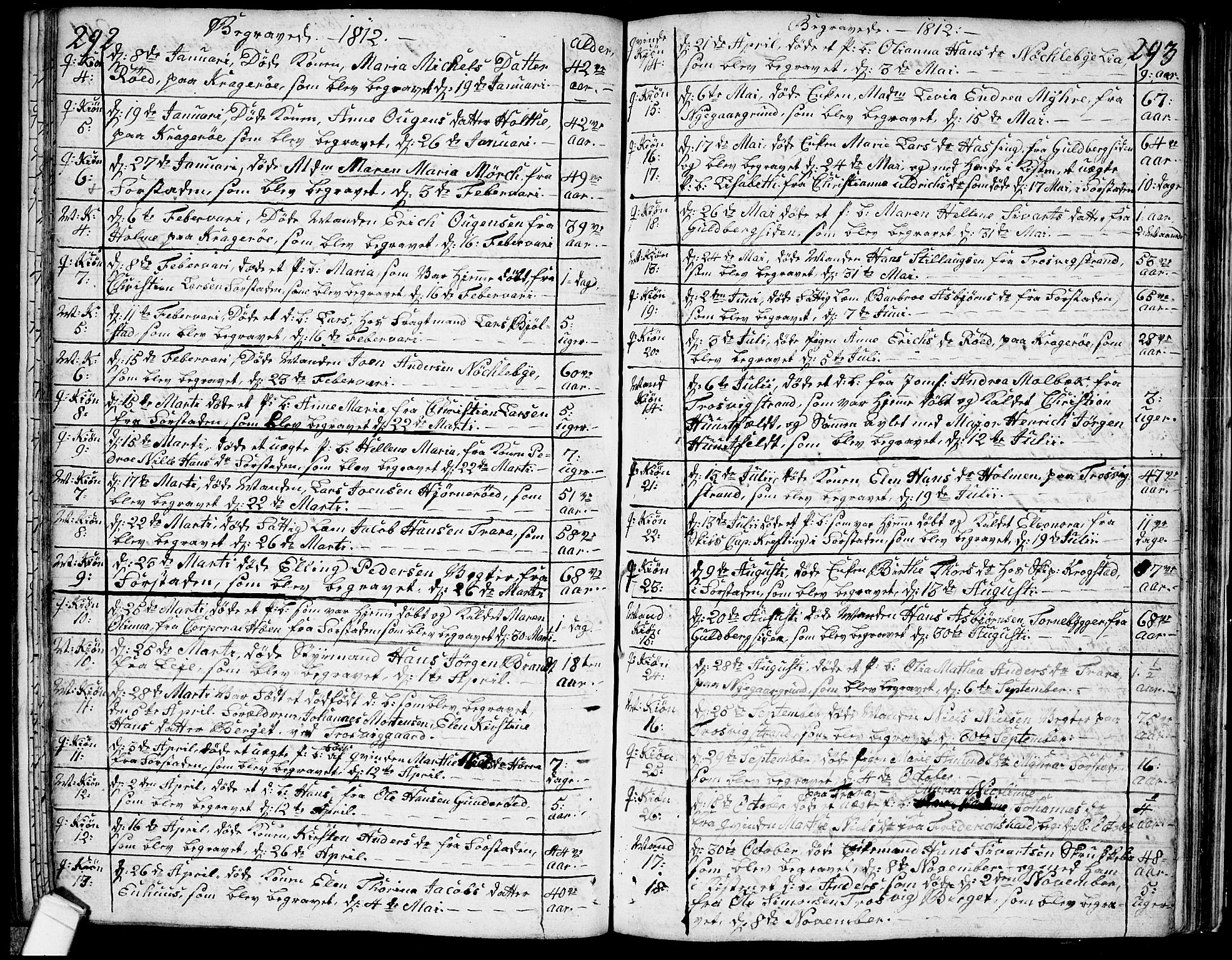 Glemmen prestekontor Kirkebøker, SAO/A-10908/F/Fa/L0003: Parish register (official) no. 3, 1803-1815, p. 292-293