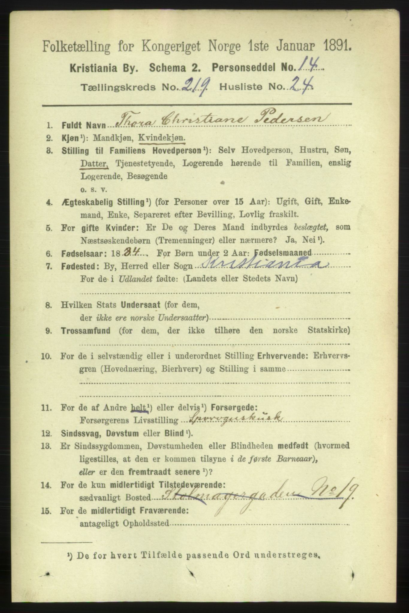 RA, 1891 census for 0301 Kristiania, 1891, p. 130634