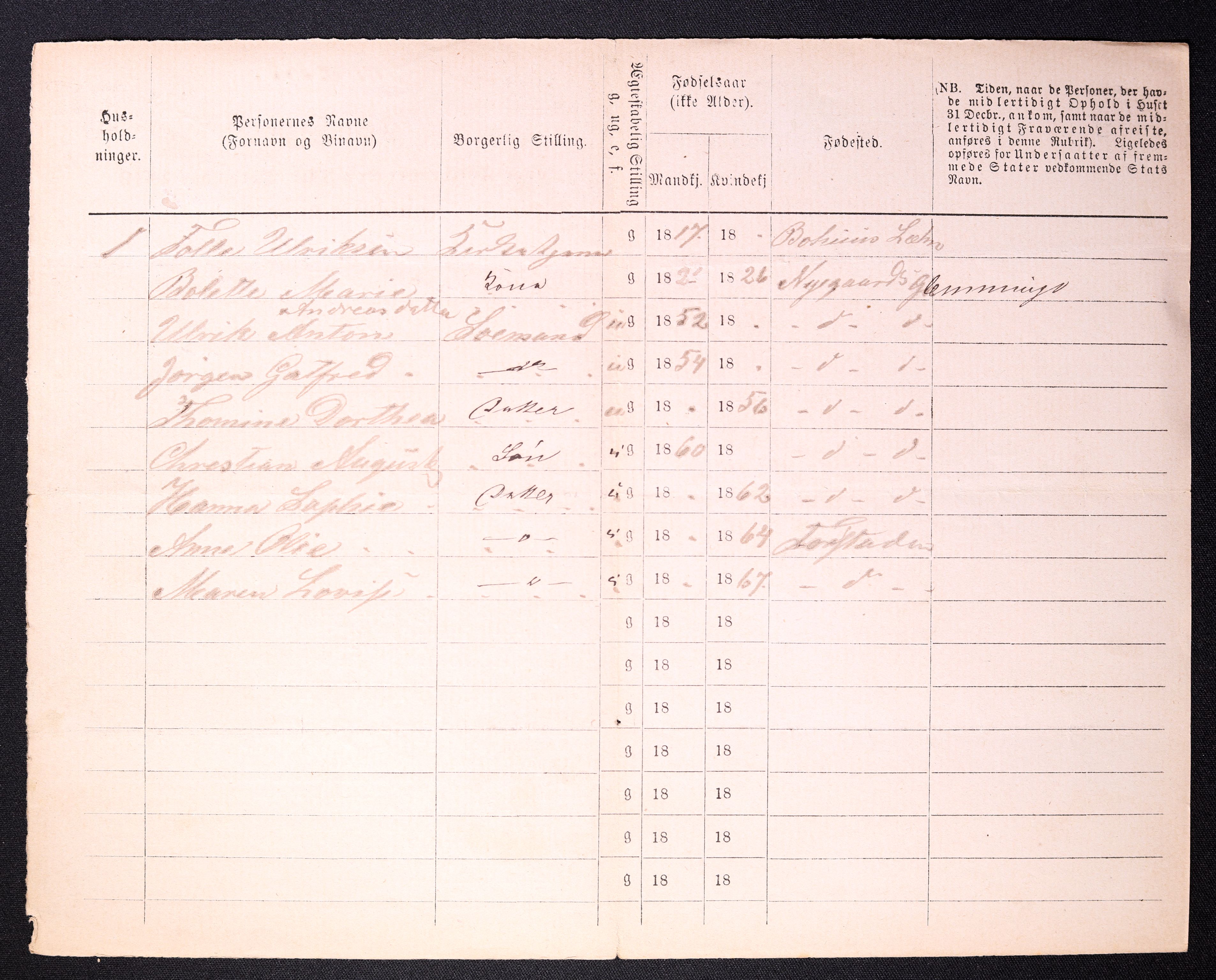 RA, 1870 census for 0103 Fredrikstad, 1870, p. 1144