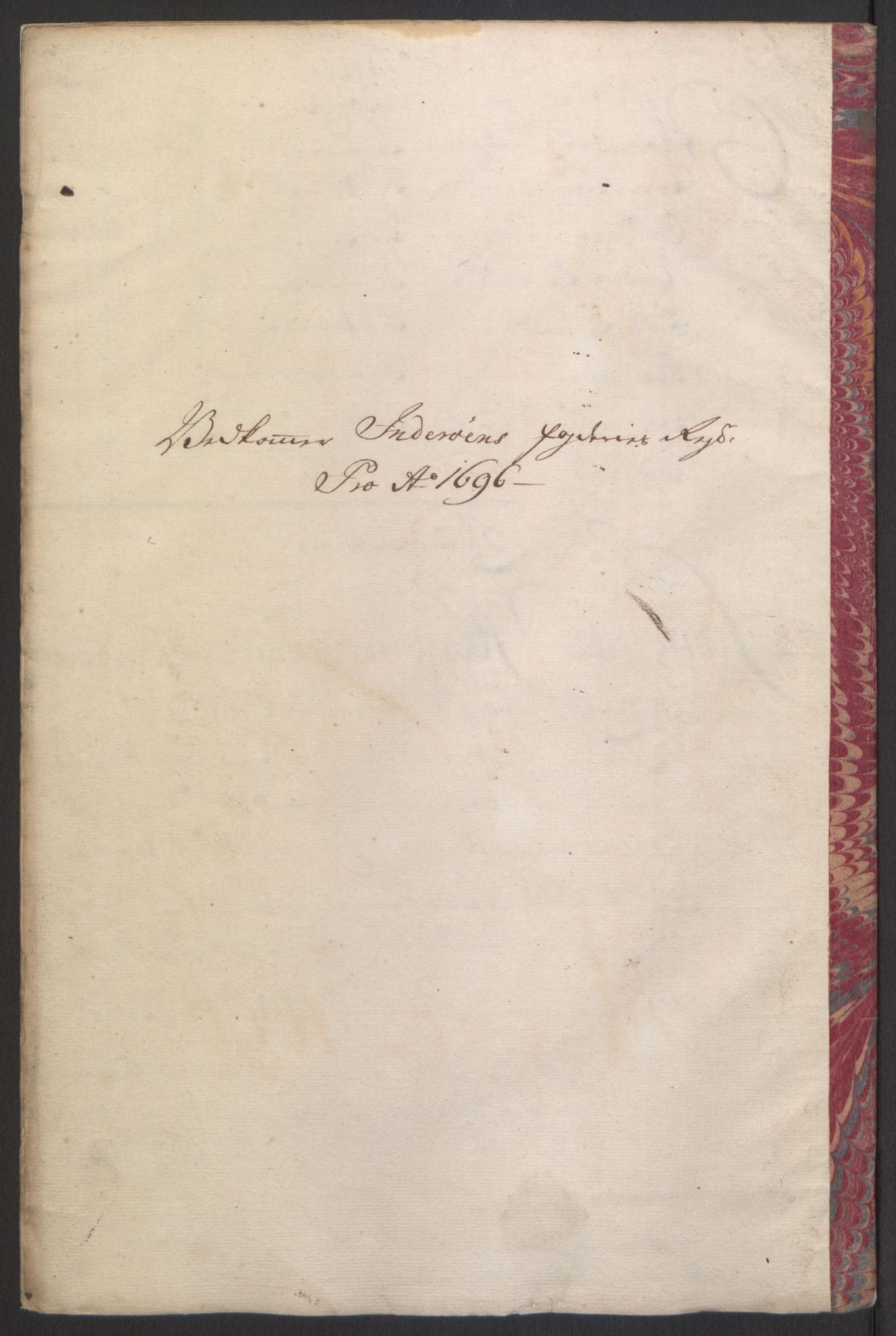 Rentekammeret inntil 1814, Reviderte regnskaper, Fogderegnskap, RA/EA-4092/R63/L4309: Fogderegnskap Inderøy, 1695-1697, p. 133