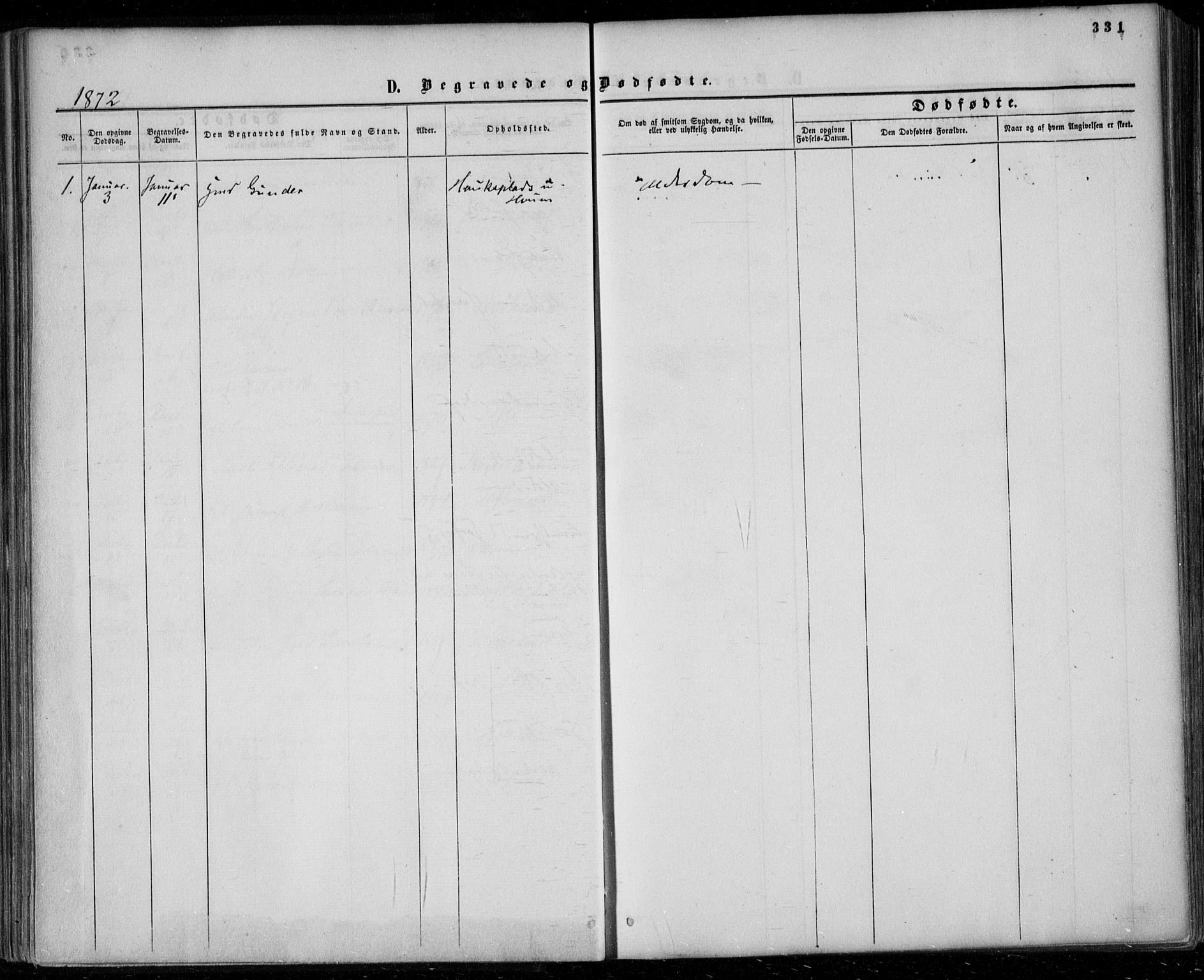 Gjerpen kirkebøker, SAKO/A-265/F/Fa/L0008b: Parish register (official) no. I 8B, 1857-1871, p. 331