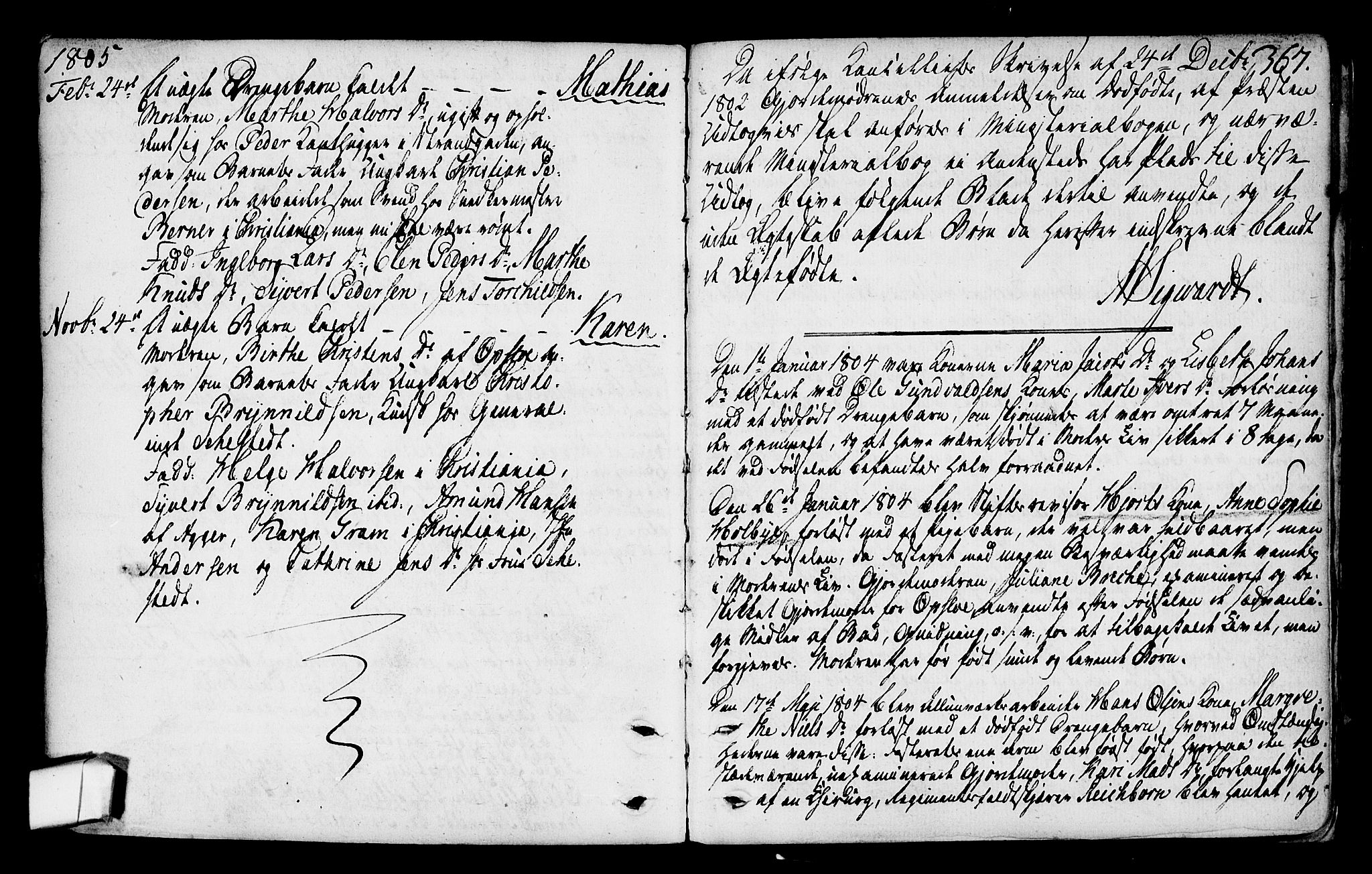 Gamlebyen prestekontor Kirkebøker, SAO/A-10884/F/Fa/L0001: Parish register (official) no. 1, 1734-1818, p. 367