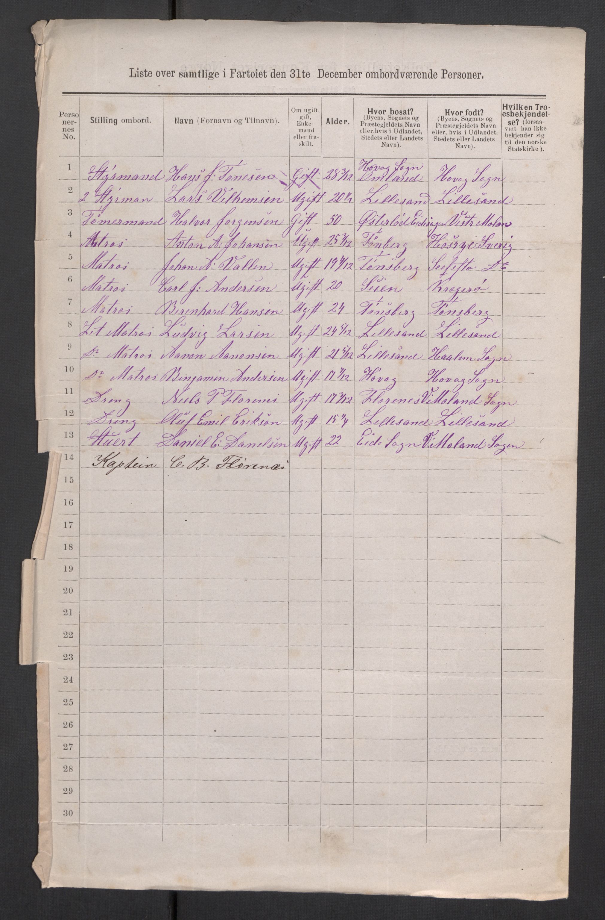 RA, 1875 census, lists of crew on ships: Ships in ports abroad, 1875, p. 232
