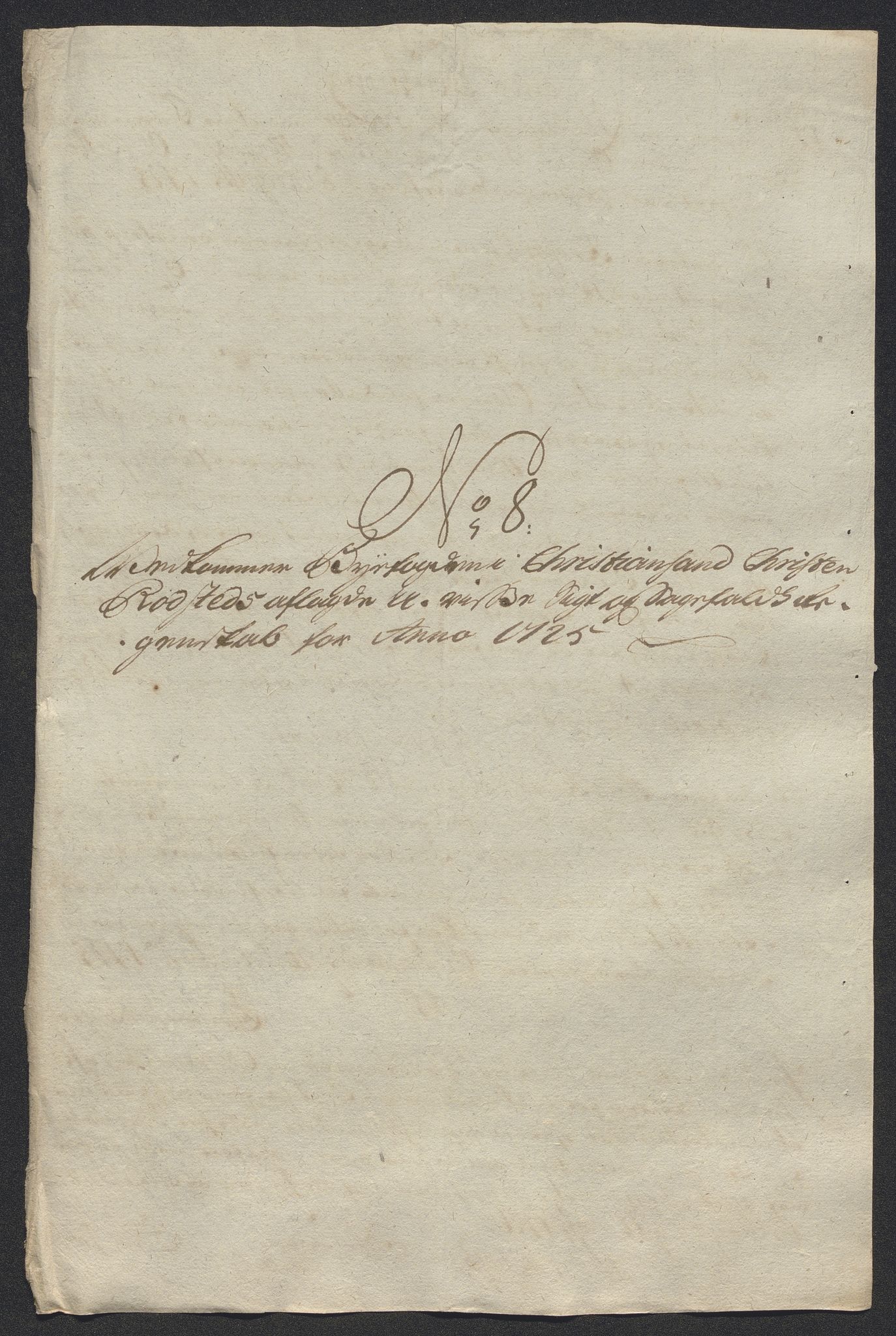 Rentekammeret inntil 1814, Reviderte regnskaper, Byregnskaper, RA/EA-4066/R/Rm/L0286: [M19] Sikt og sakefall, 1719-1727, p. 405