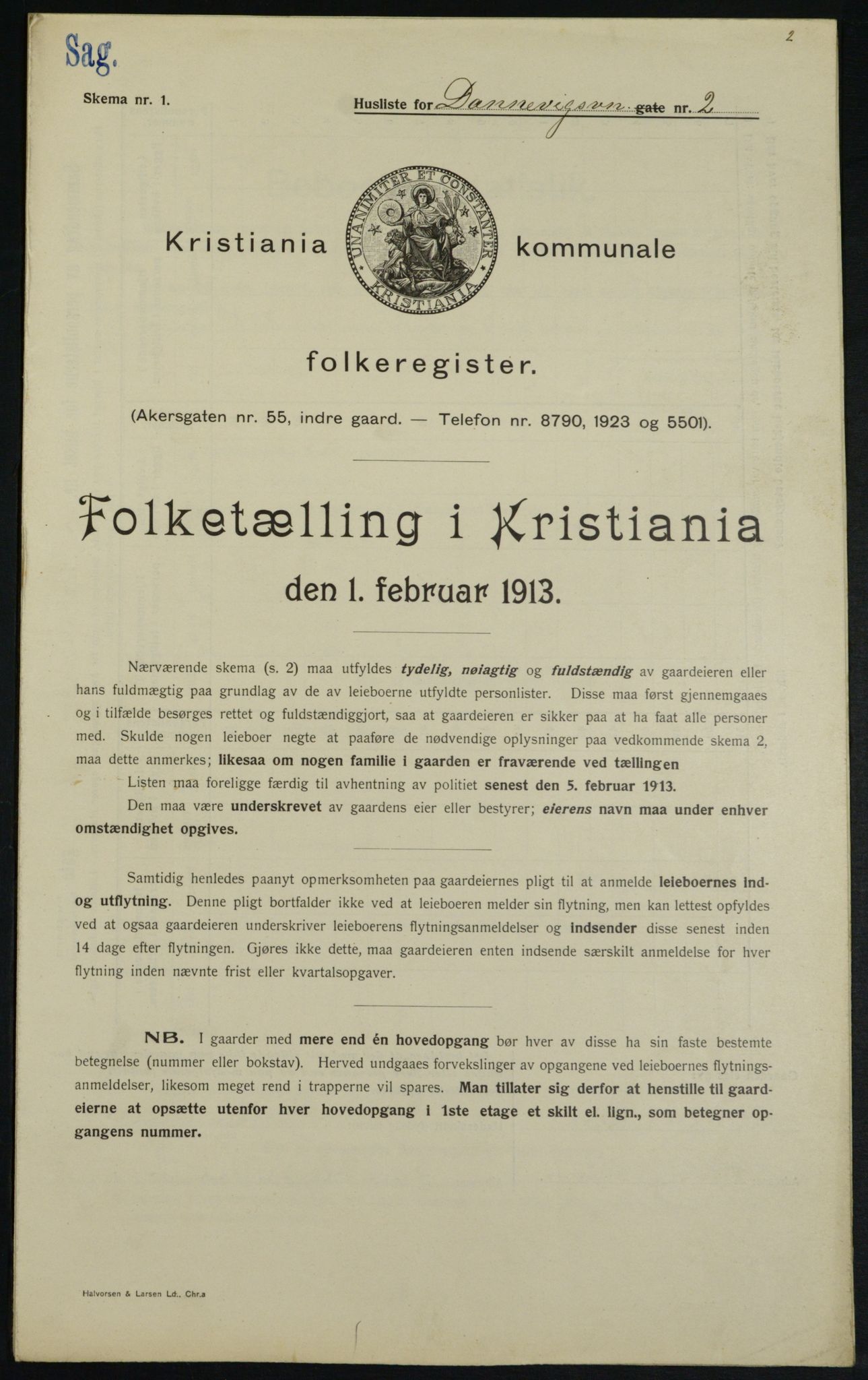 OBA, Municipal Census 1913 for Kristiania, 1913, p. 15102