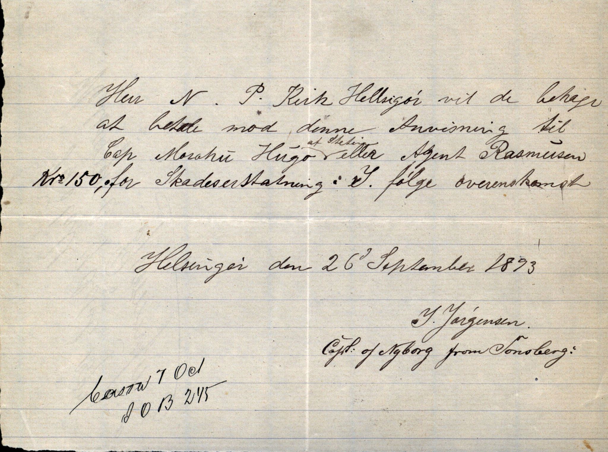 Pa 63 - Østlandske skibsassuranceforening, VEMU/A-1079/G/Ga/L0030/0005: Havaridokumenter / Imanuel, Jury, Nyborg, Vebo, 1893, p. 25