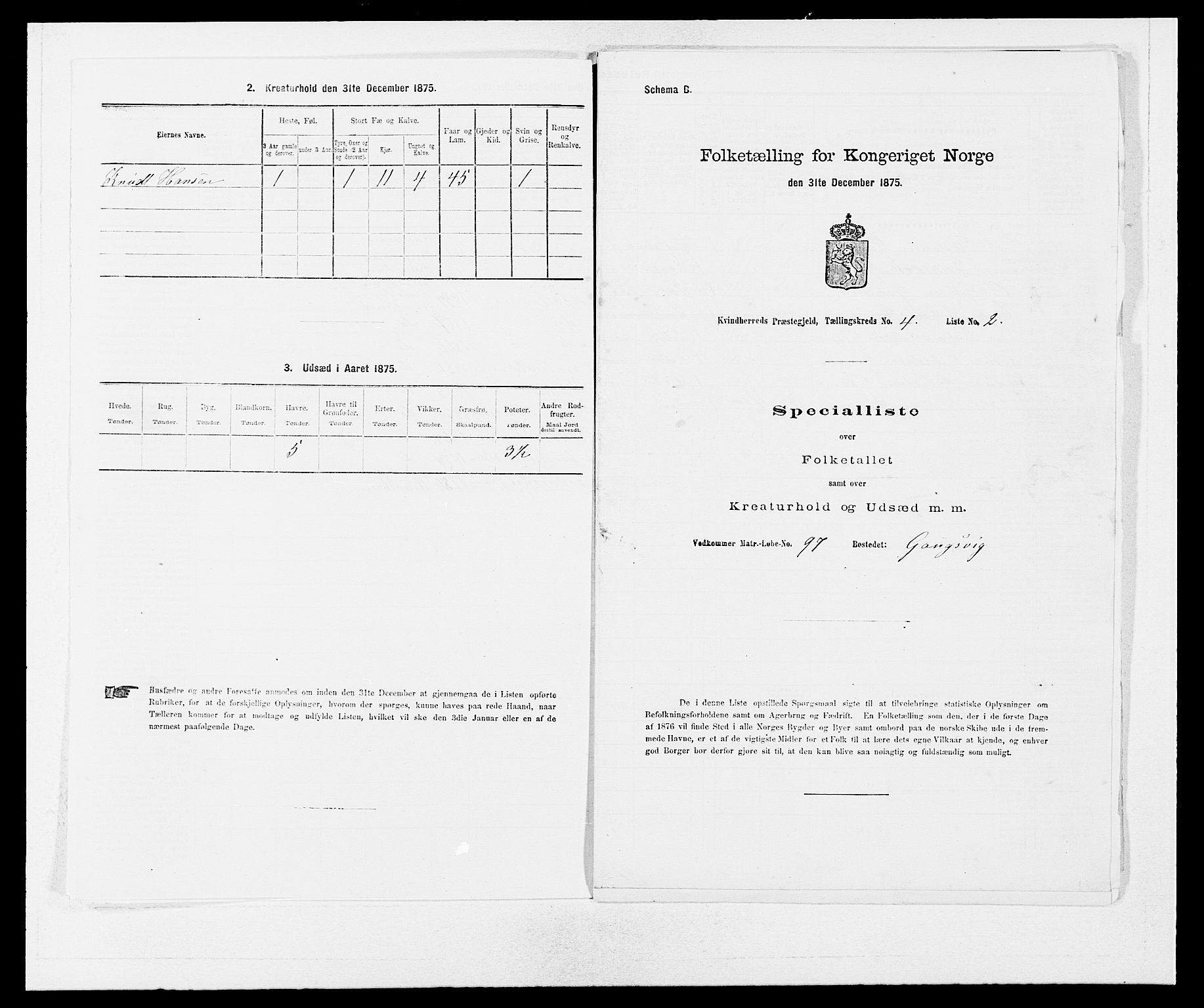 SAB, 1875 census for 1224P Kvinnherad, 1875, p. 375