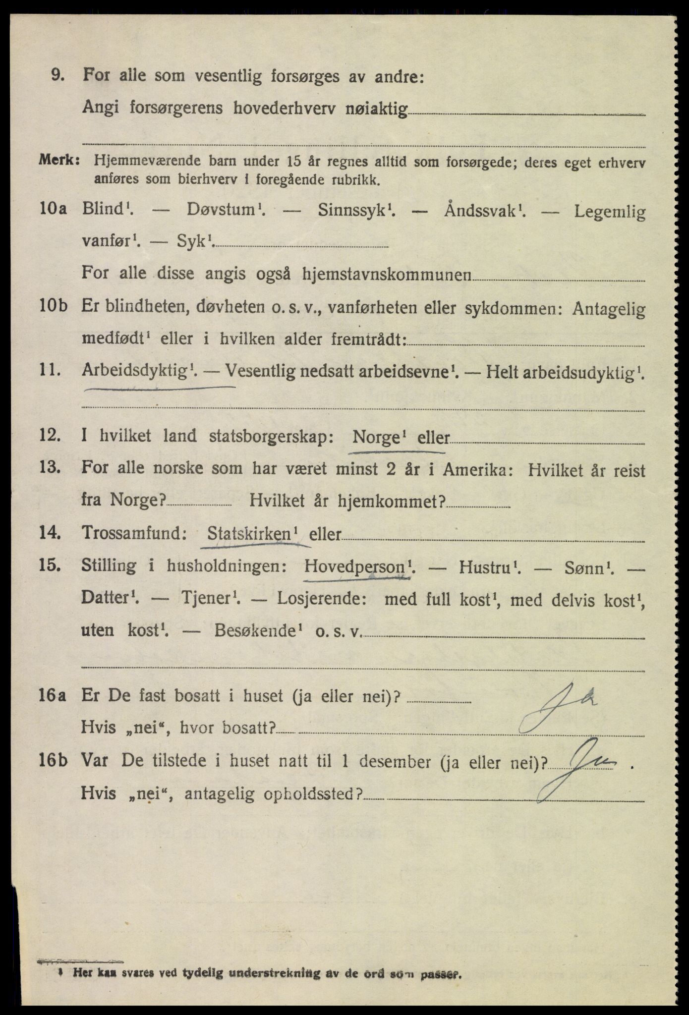 SAH, 1920 census for Vestre Toten, 1920, p. 11141