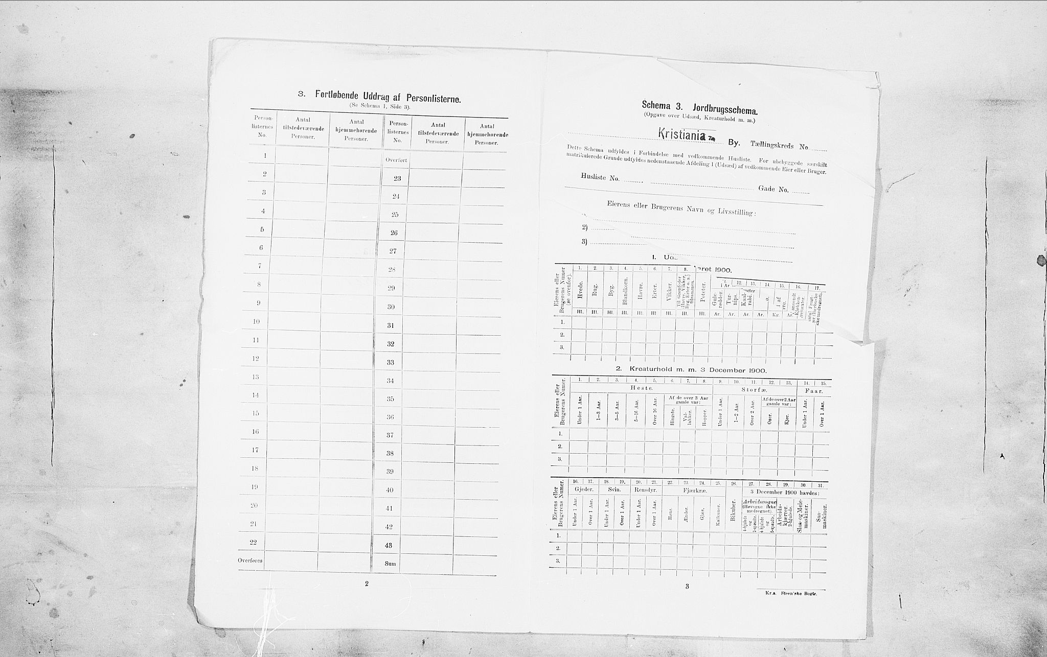 SAO, 1900 census for Kristiania, 1900, p. 87262