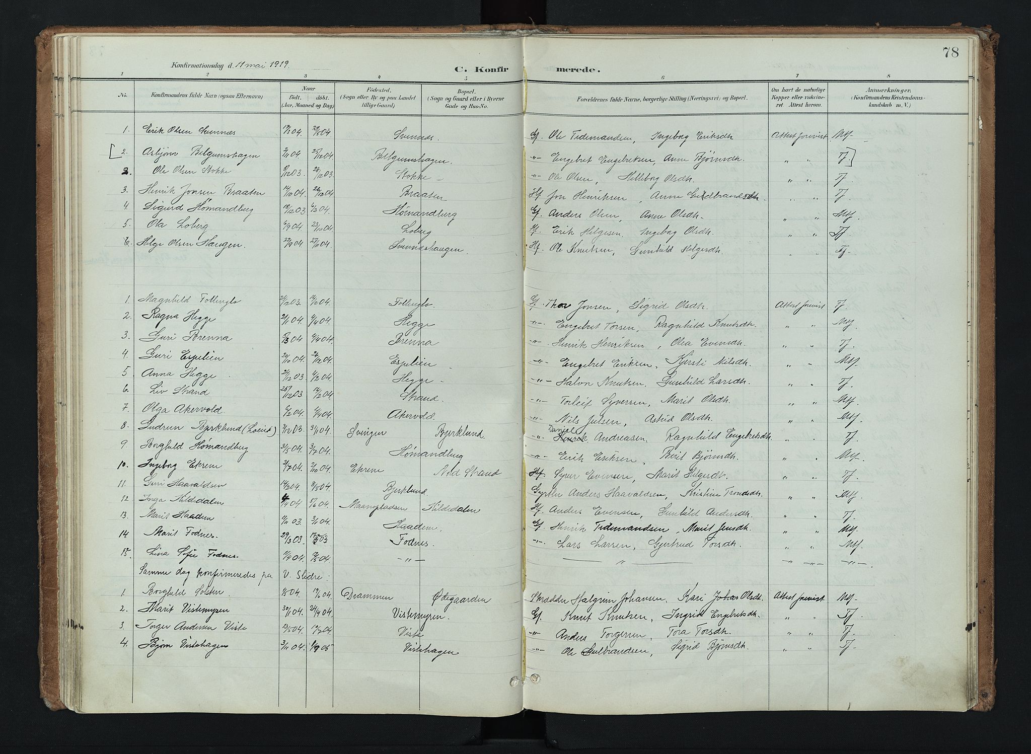 Nord-Aurdal prestekontor, SAH/PREST-132/H/Ha/Haa/L0016: Parish register (official) no. 16, 1897-1925, p. 78