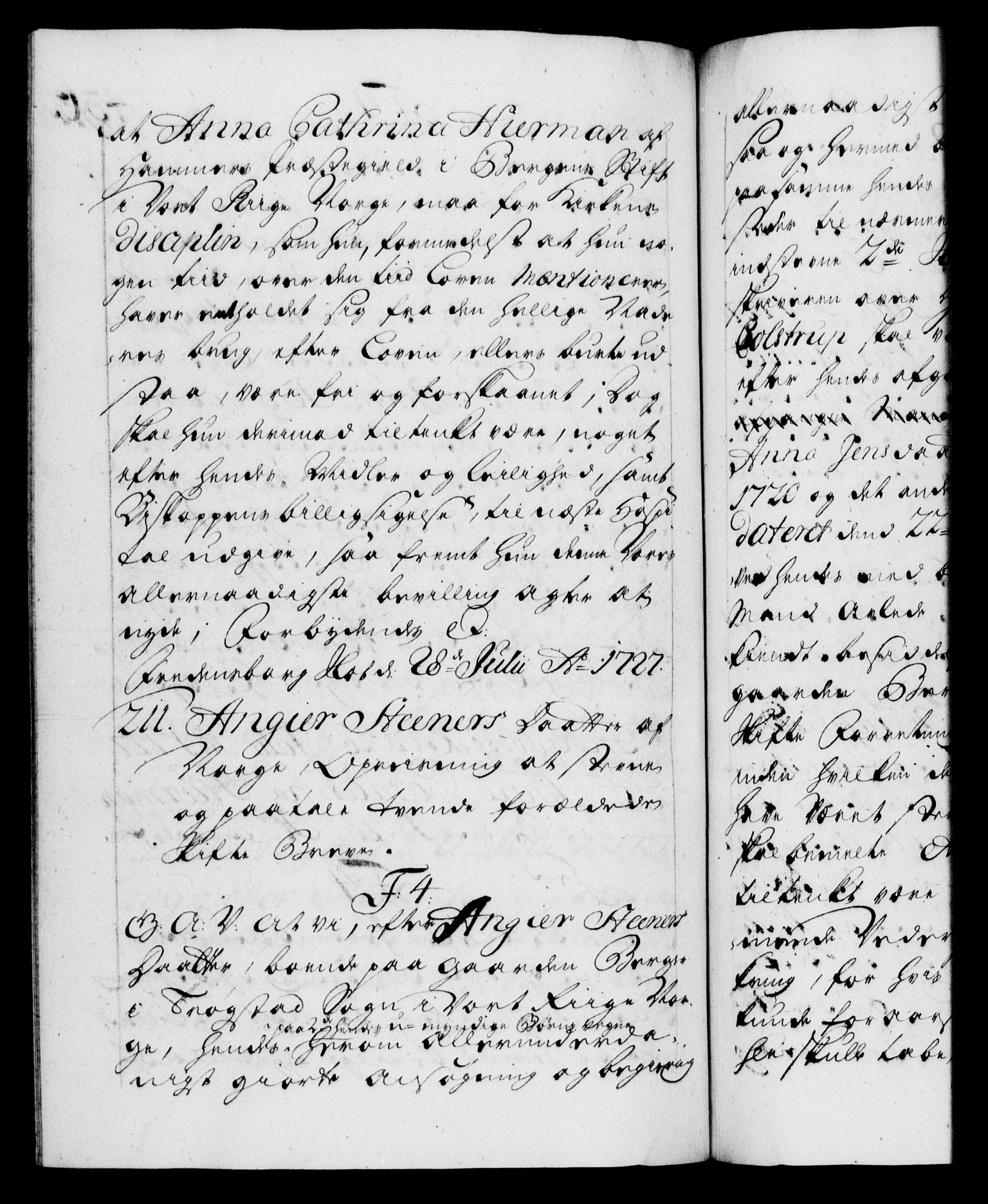 Danske Kanselli 1572-1799, AV/RA-EA-3023/F/Fc/Fca/Fcaa/L0025: Norske registre, 1726-1728, p. 436b