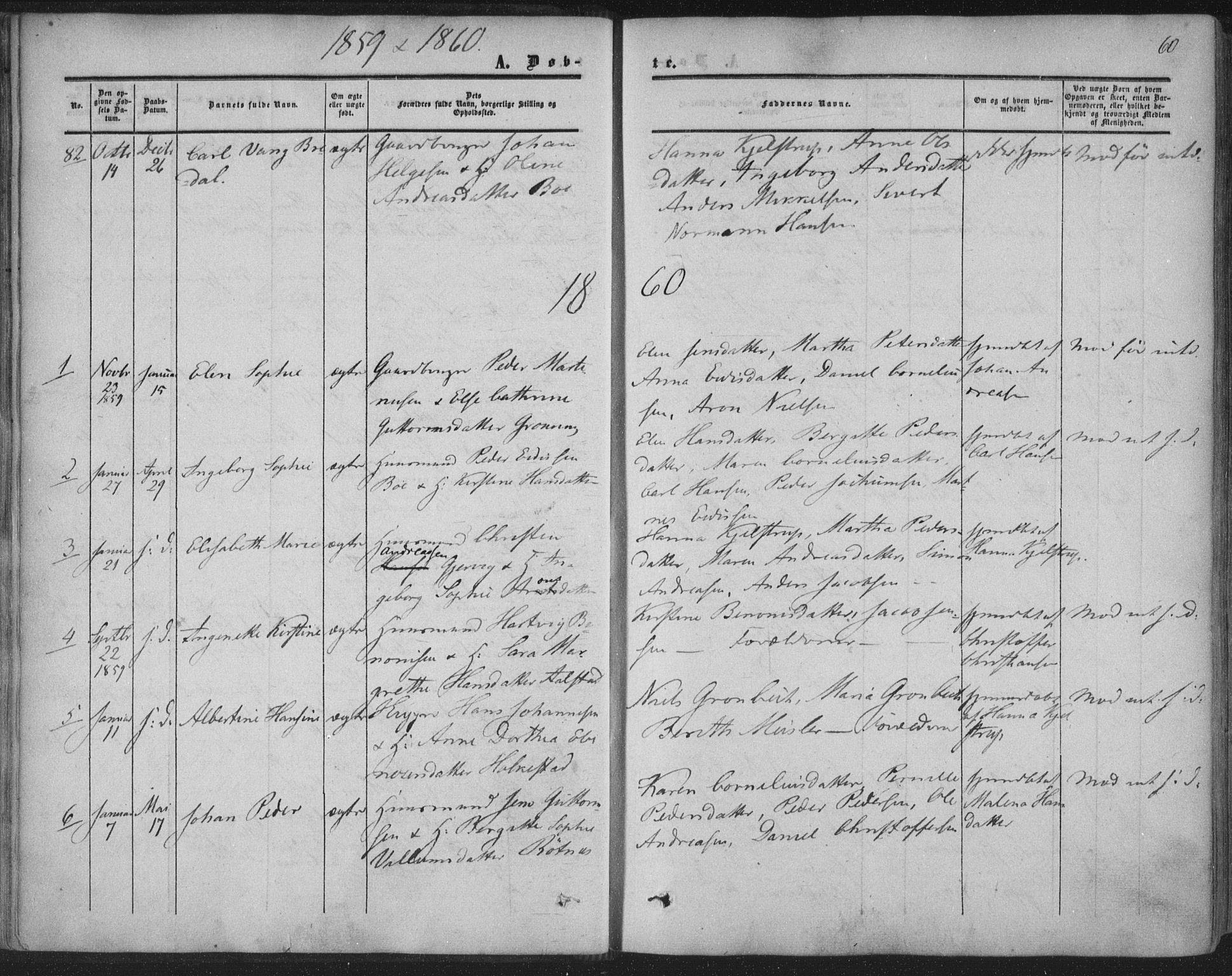 Ministerialprotokoller, klokkerbøker og fødselsregistre - Nordland, AV/SAT-A-1459/855/L0800: Parish register (official) no. 855A08, 1852-1864, p. 60