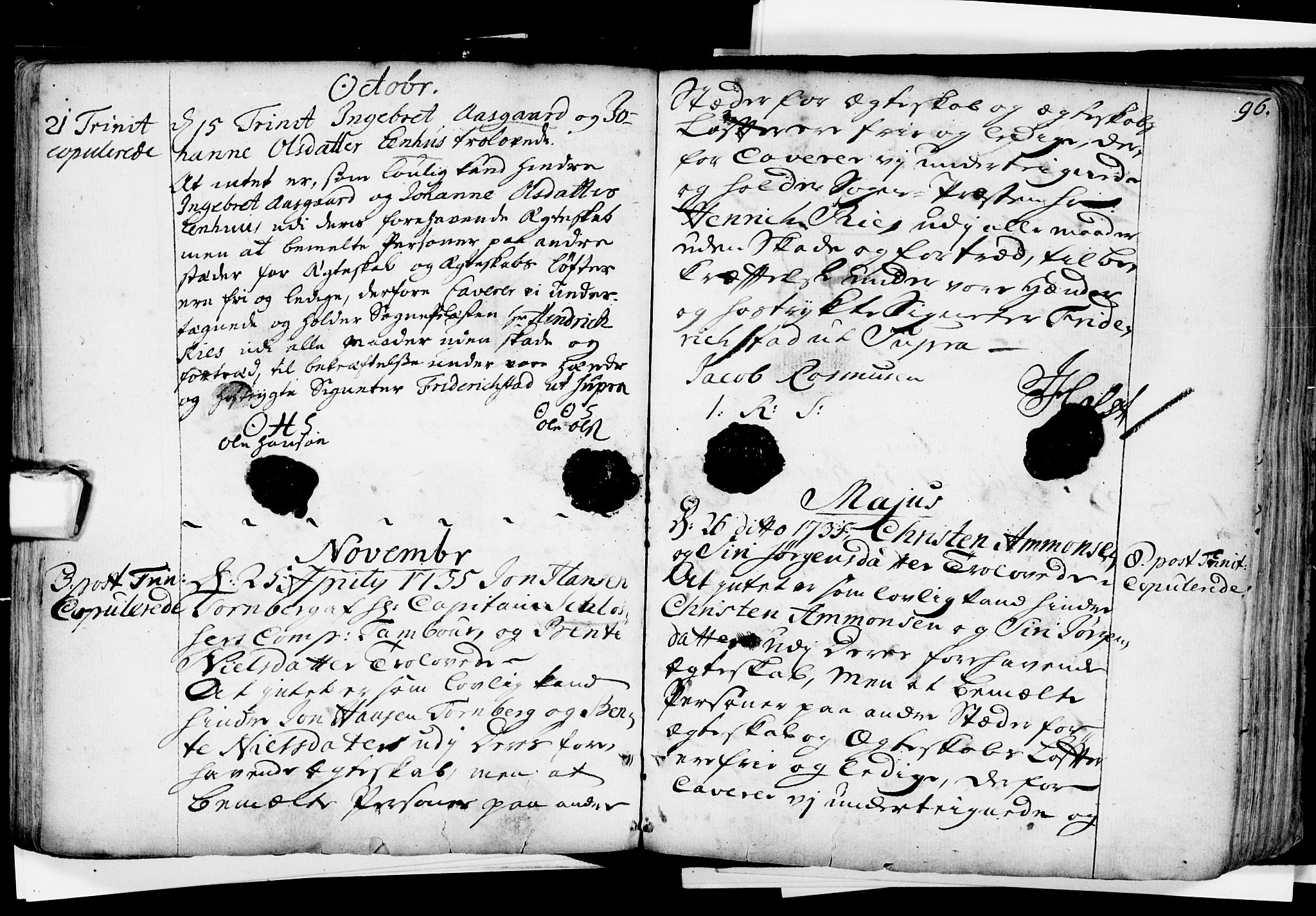 Glemmen prestekontor Kirkebøker, SAO/A-10908/F/Fa/L0001: Parish register (official) no. 1, 1733-1759, p. 96