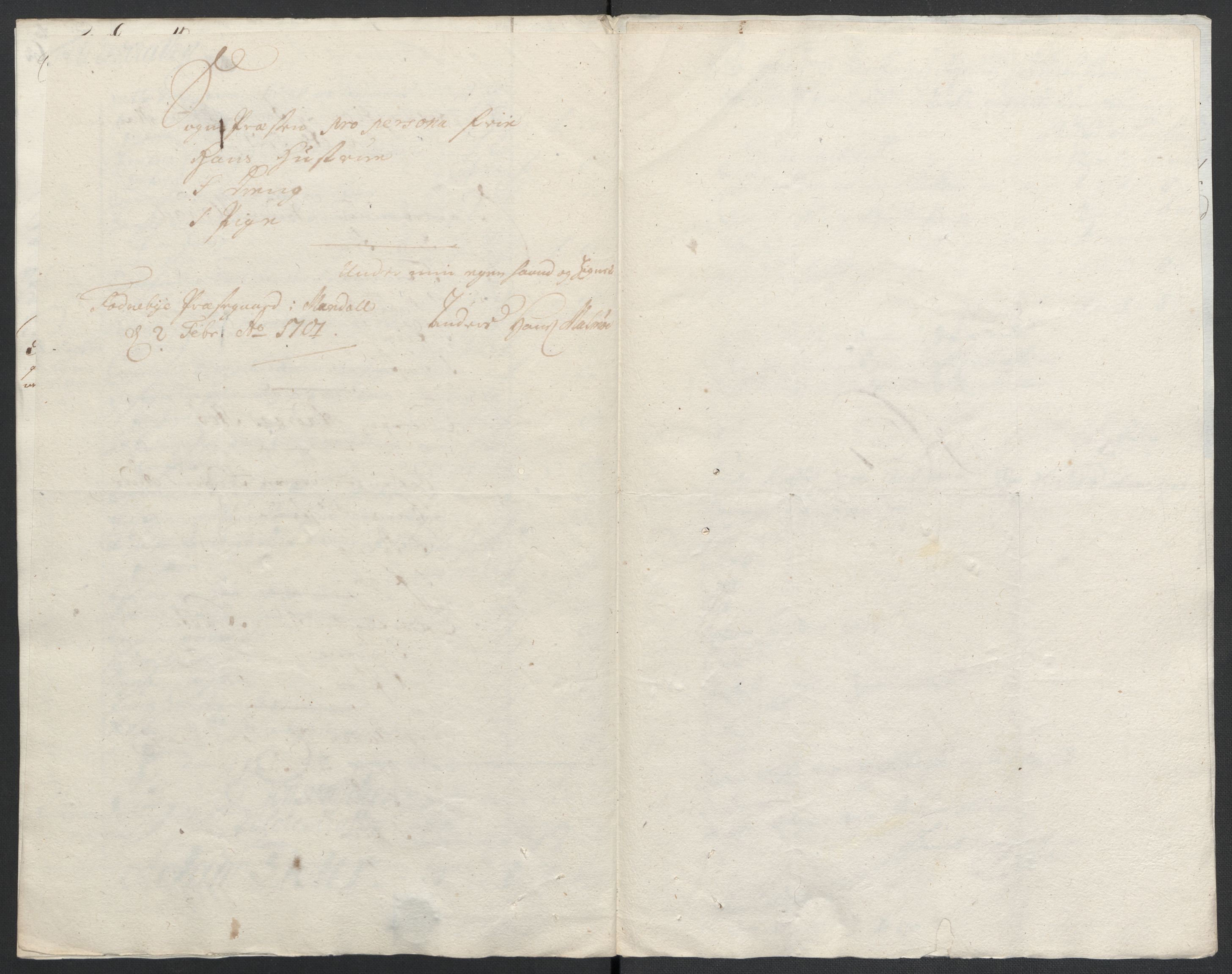 Rentekammeret inntil 1814, Reviderte regnskaper, Fogderegnskap, RA/EA-4092/R43/L2549: Fogderegnskap Lista og Mandal, 1701-1702, p. 105